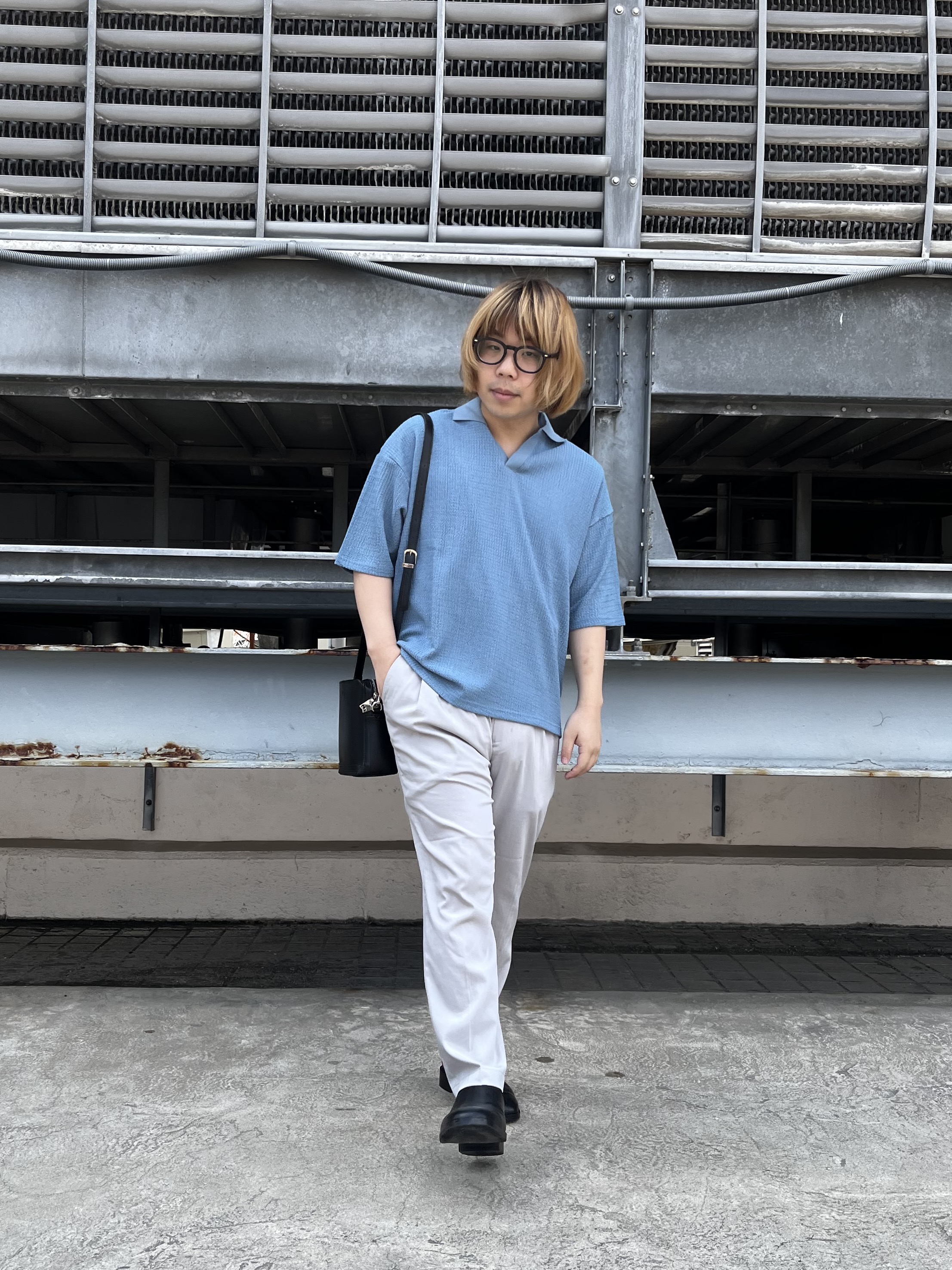 taigaさんの「tk.TAKEO KIKUCHI｜【接触冷感／UVCUT】COOL PLAYワイドテーパードスラックス」を使ったコーディネート