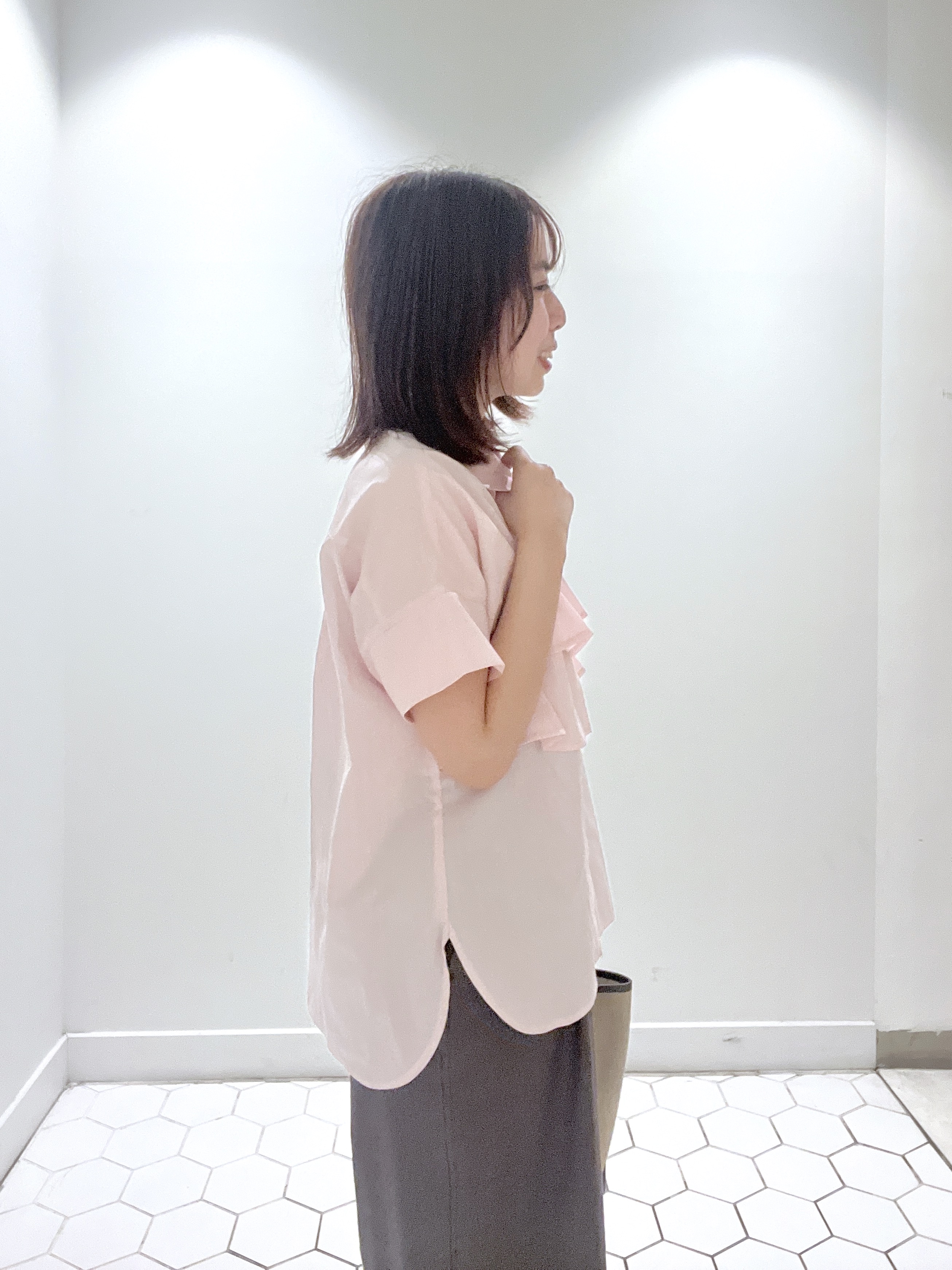 Makinoさんの「Dessin｜【マシンウォッシャブル】ダブルフリルブラウス」を使ったコーディネート