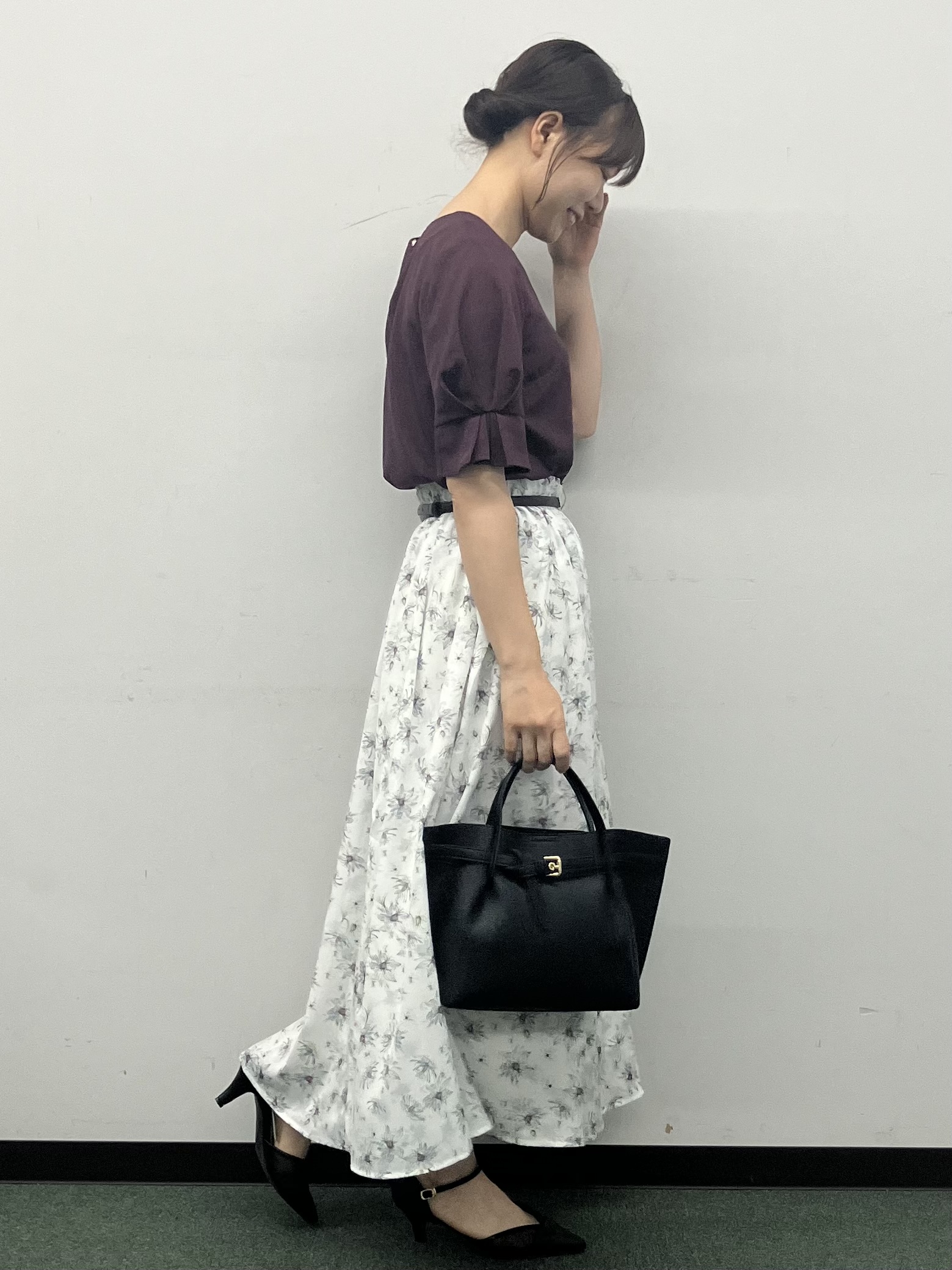 MAYUKIさんの「index｜【接触冷感】タックパフスリーブブラウス《吸水速乾／防シワ／洗濯機OK／XS～3L／6col》」を使ったコーディネート