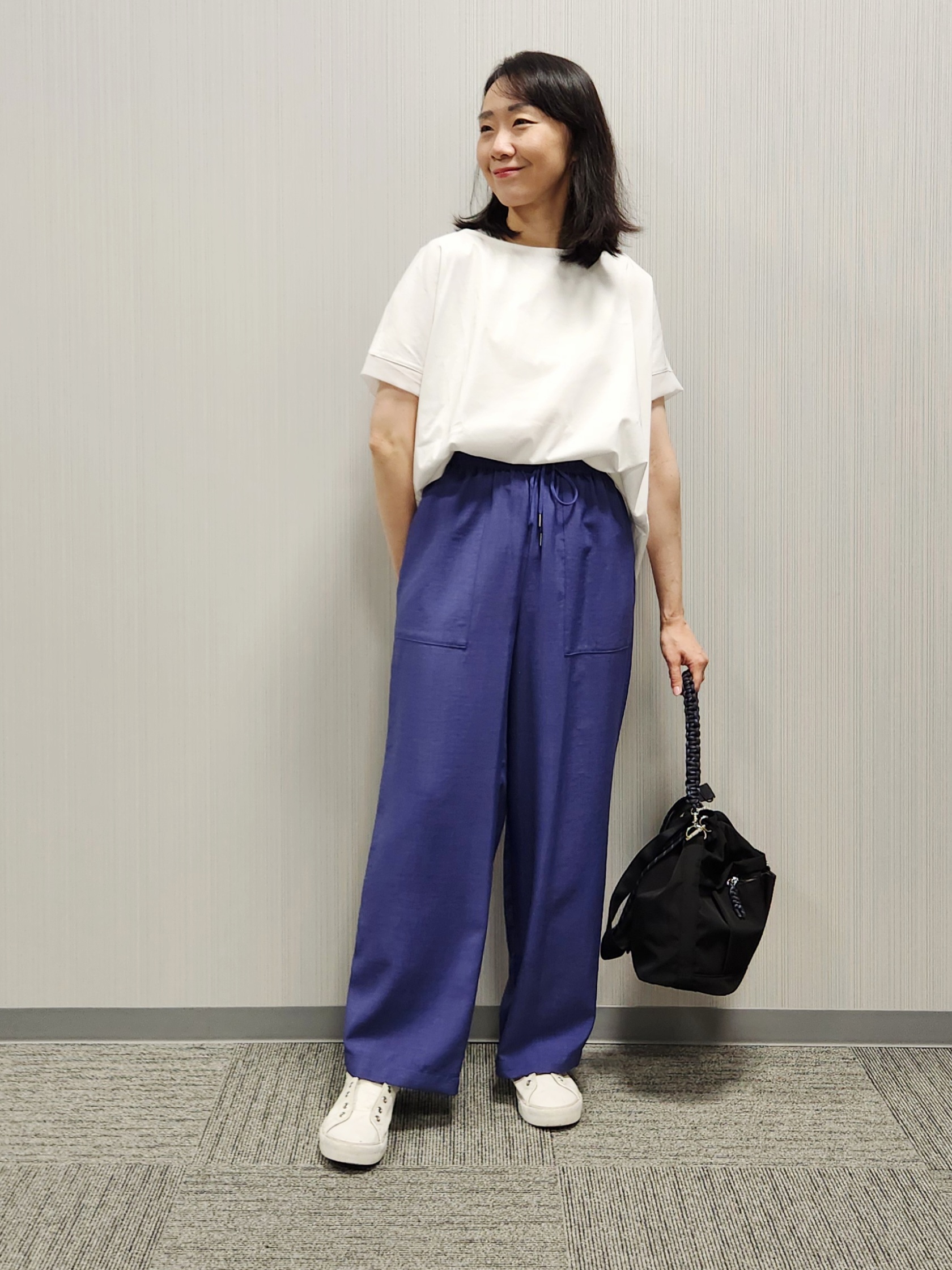 naraさんの「Dessin｜【接触冷感/UVカット】美光沢カットソーワイドシルエット」を使ったコーディネート
