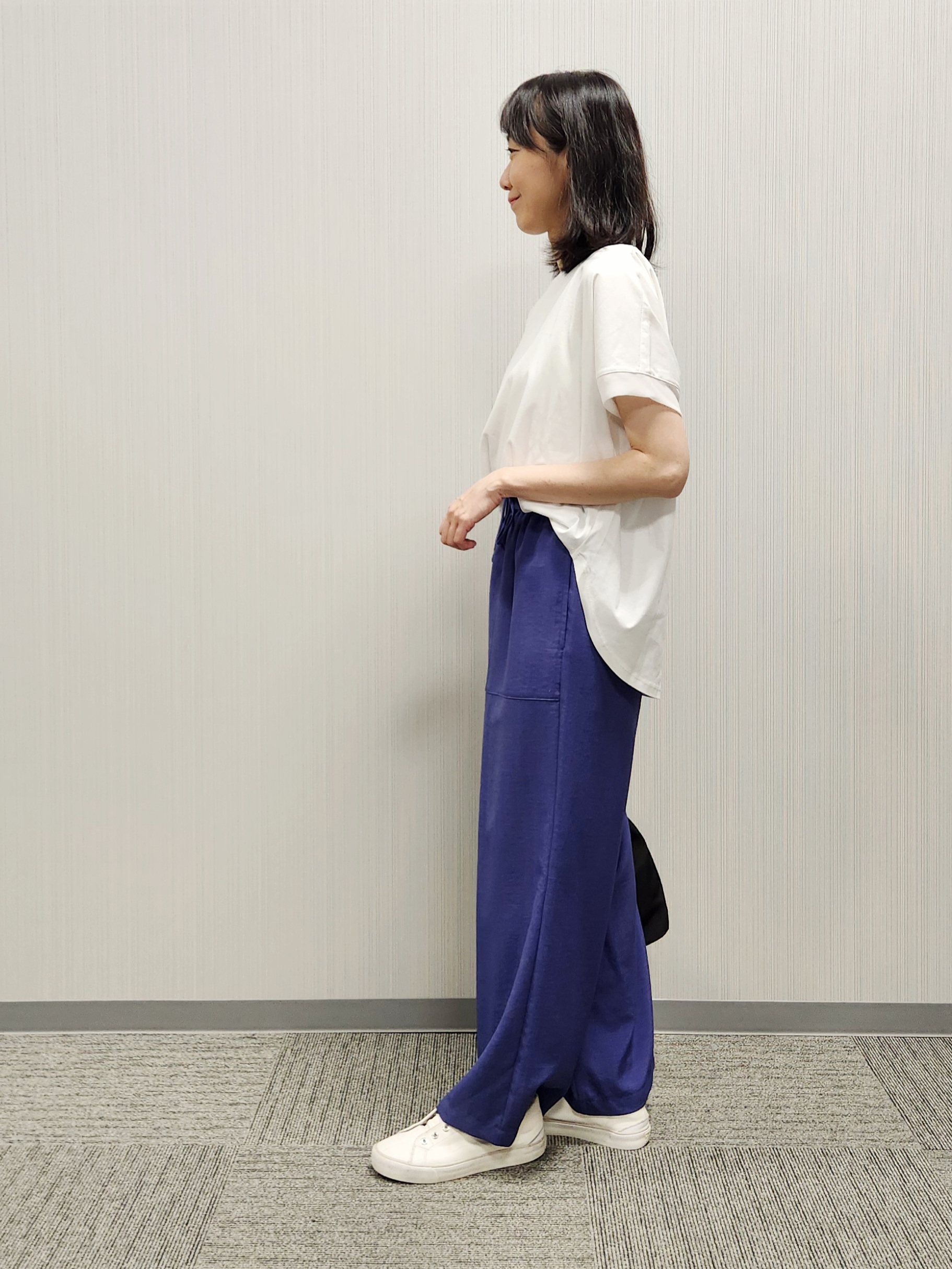 naraさんの「Dessin｜【接触冷感/UVカット】美光沢カットソーワイドシルエット」を使ったコーディネート