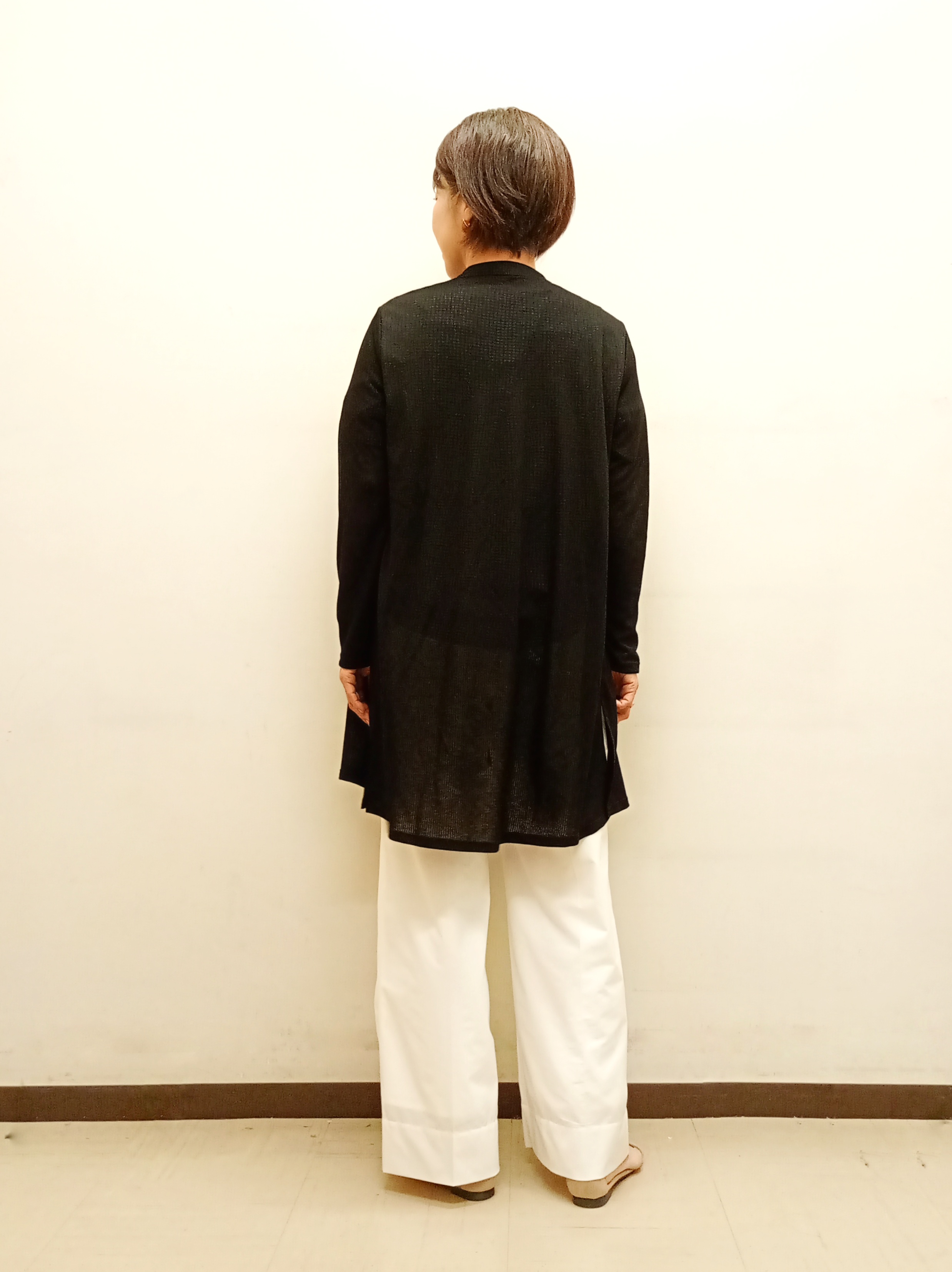 Kさんの「INDIVI｜【洗える／アンサンブル可能】シアースストライプカーディガン」を使ったコーディネート