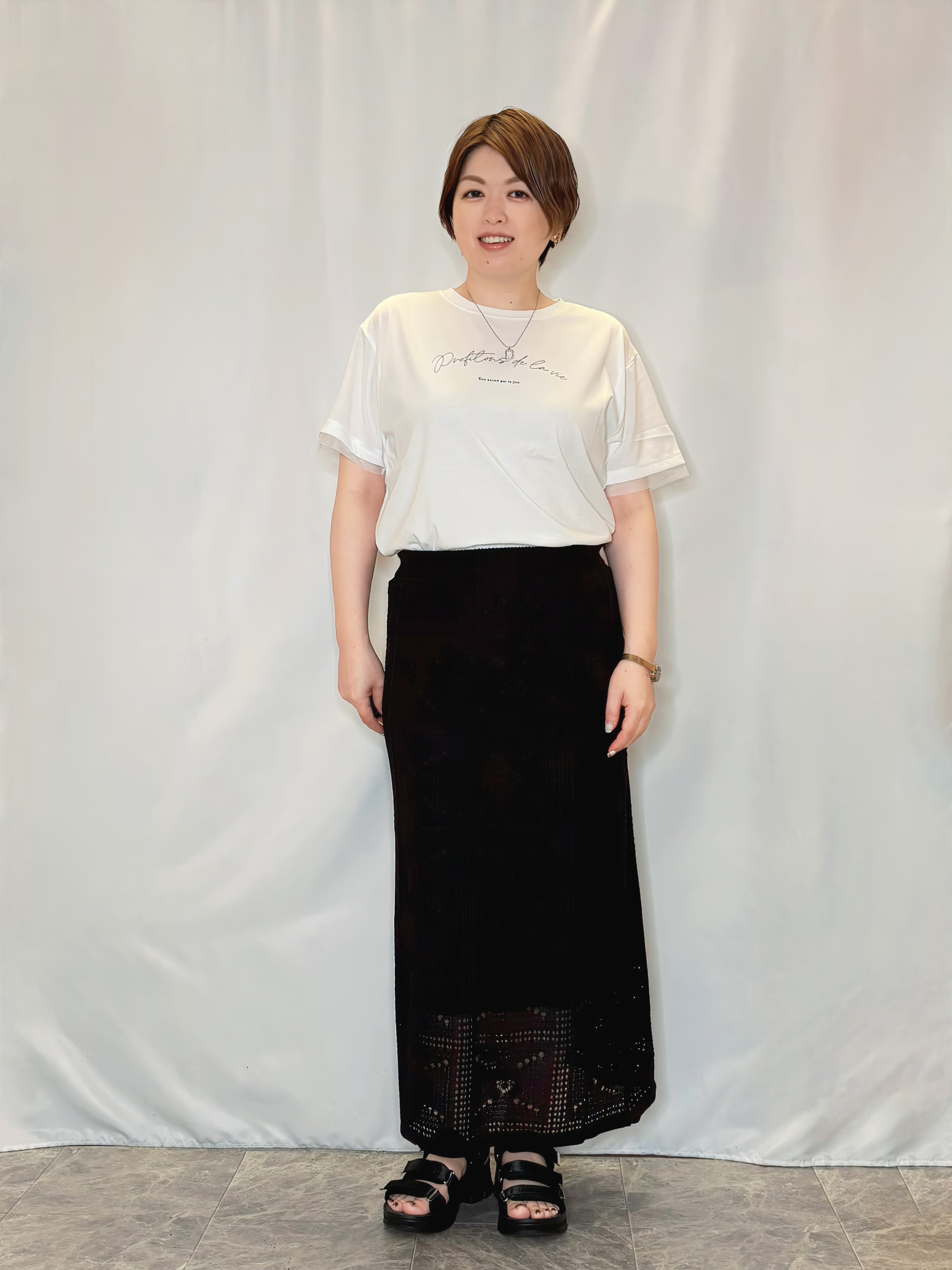 たみさんの「SHOO･LA･RUE｜【高レビュー/洗濯機可/セットアップ可】軽凛(かろりん) ひんやり半袖ジャケット」を使ったコーディネート