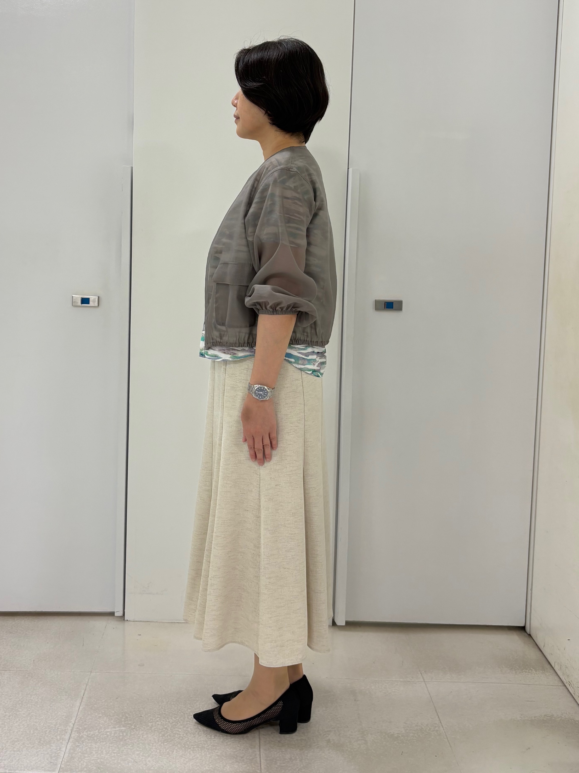 hIさんの「COUP DE CHANCE｜【手洗い可/軽量】シアーブルゾン」を使ったコーディネート