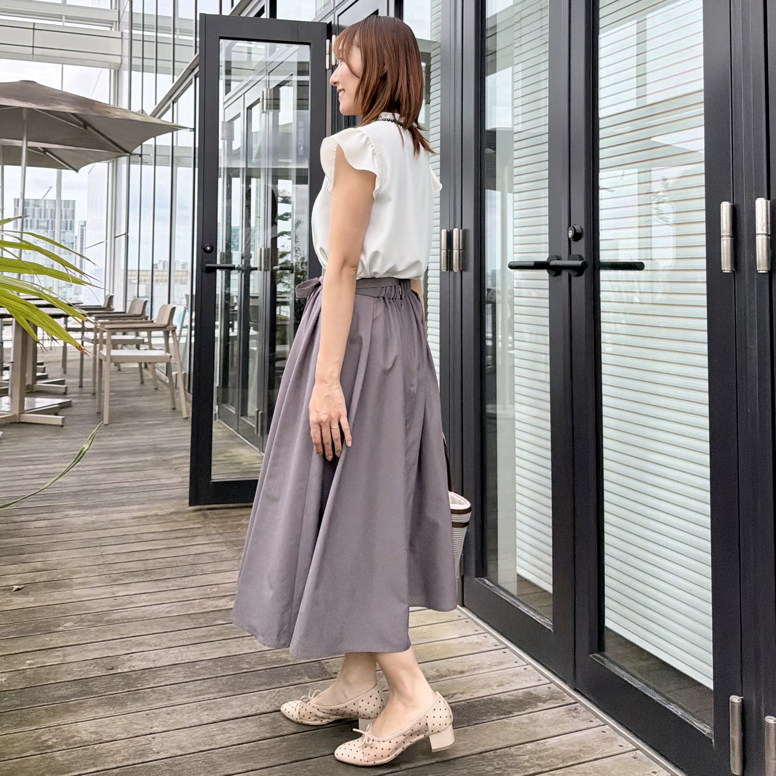 みぃさんの「Couture brooch｜【洗える】ピコレース ピンタックブラウス」を使ったコーディネート