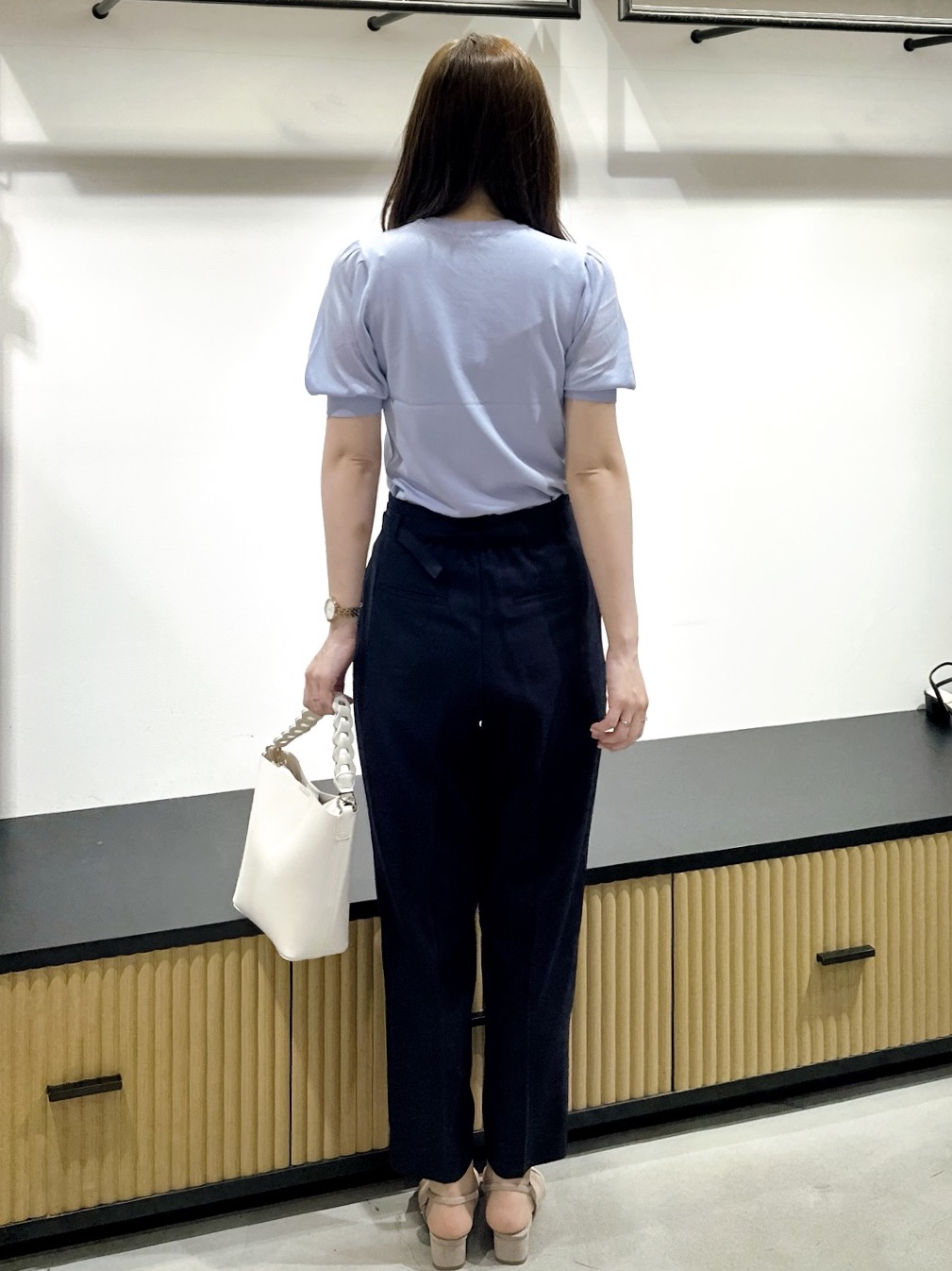 keito.iさんの「OPAQUE.CLIP｜【抗ピル】シアースリーブニット《洗濯機OK》」を使ったコーディネート
