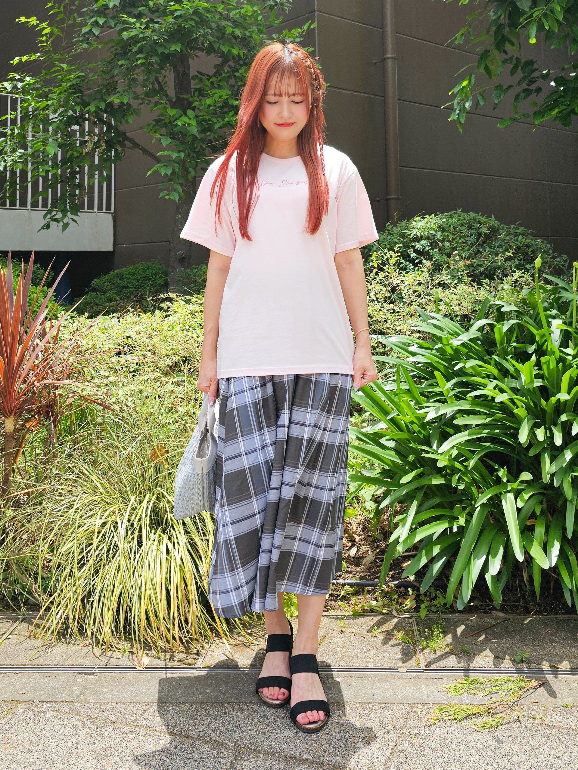 ゆゆさんの「SHOO･LA･RUE｜【綿100%/ひんやり/S-LL】選べる3柄 大人のプリントTシャツ」を使ったコーディネート
