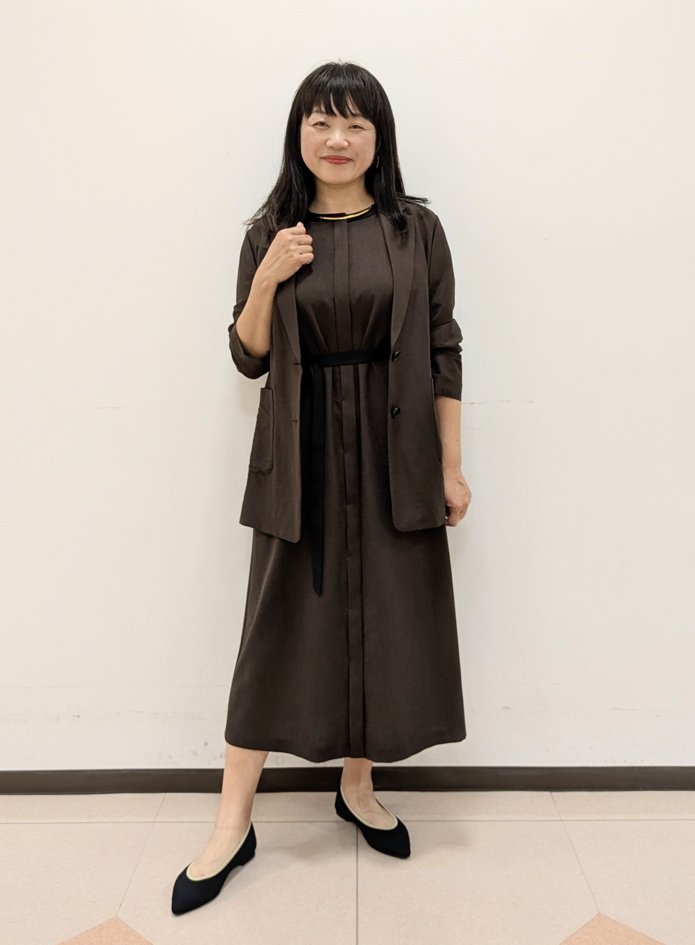 ともさんの「UNTITLED｜【程よいシアー感/洗える】エアリーバイオジャケット」を使ったコーディネート