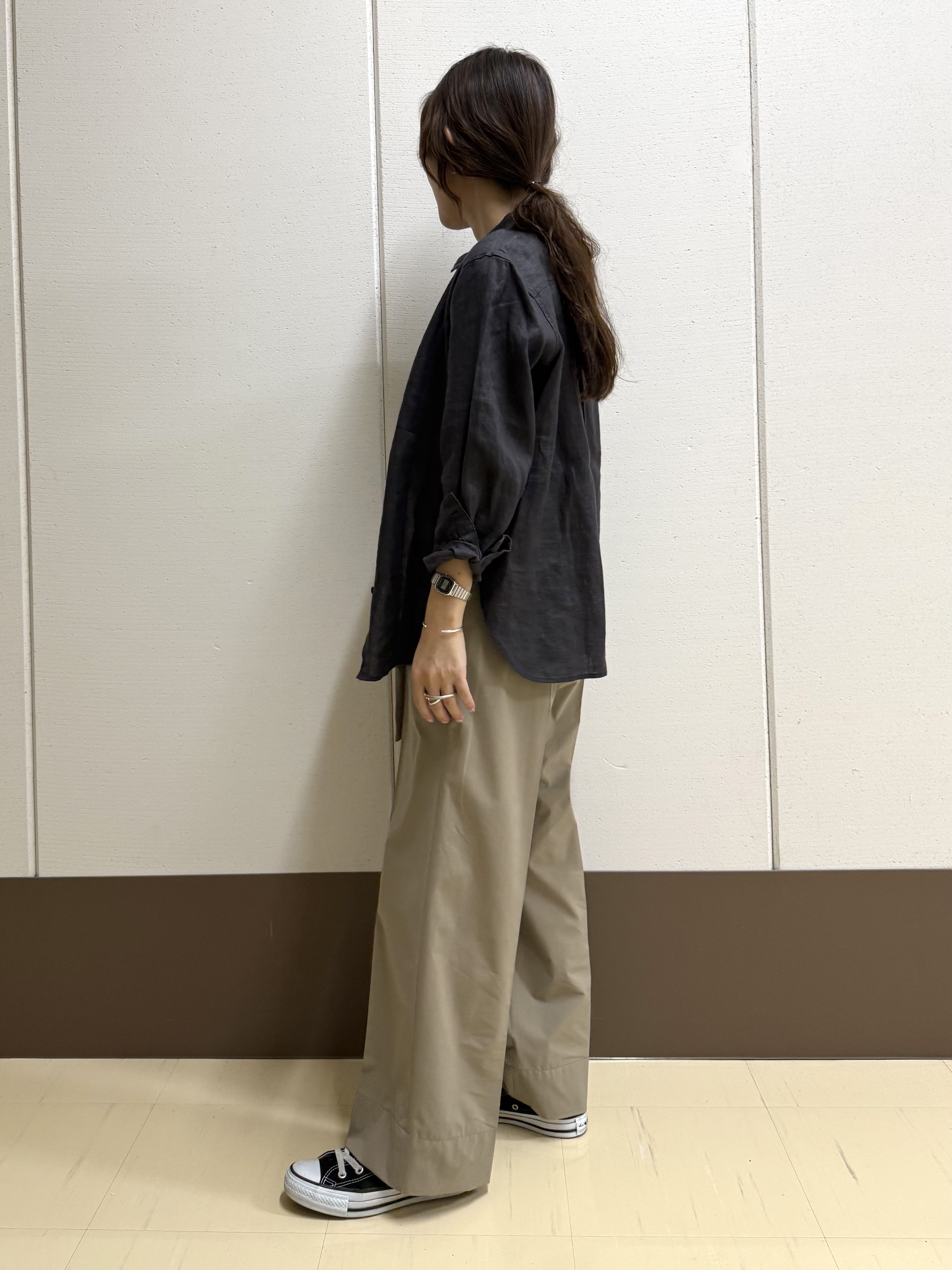 mamiさんの「INDIVI｜【接触冷感／2WAY】カシュクールリネンシャツ」を使ったコーディネート