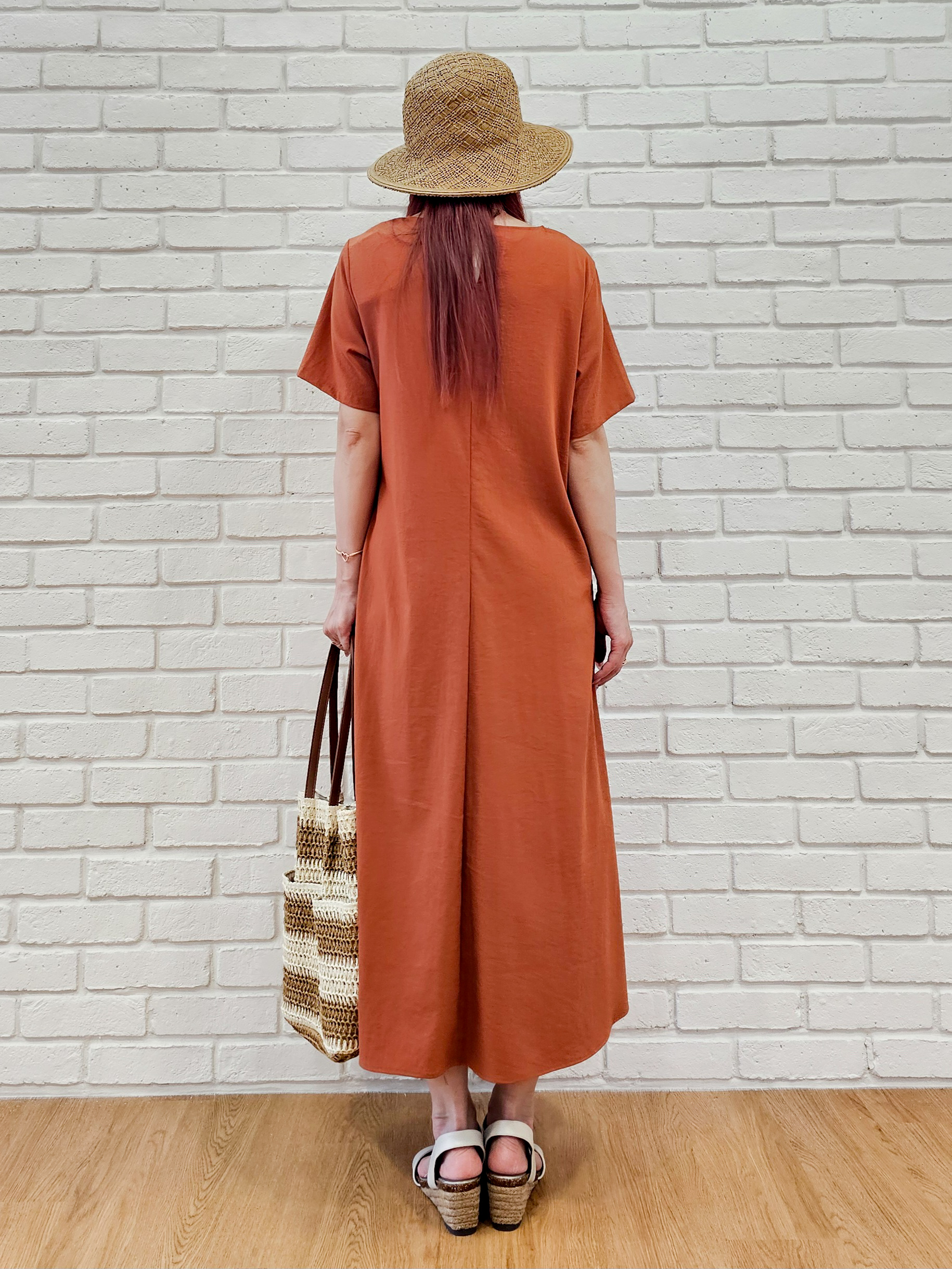 ゆゆさんの「SHOO･LA･RUE｜【S-LL/洗濯機可/セットアップ可】軽凛(かろりん) ひんやり切替ワンピース」を使ったコーディネート