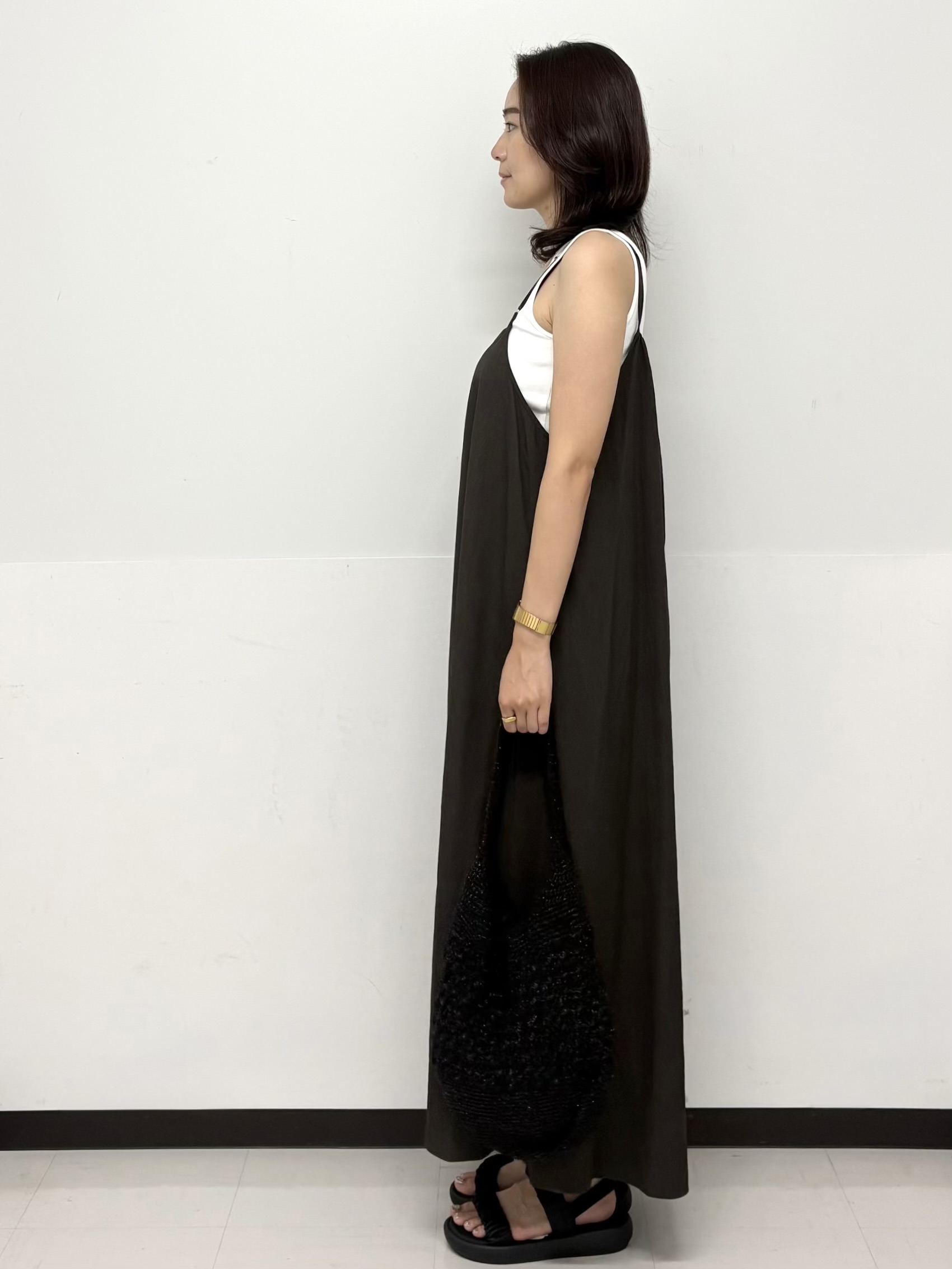 Hazukiさんの「OPAQUE.CLIP｜オーガニックコットン混 ベーシックリブタンクトップ【洗濯機OK】」を使ったコーディネート