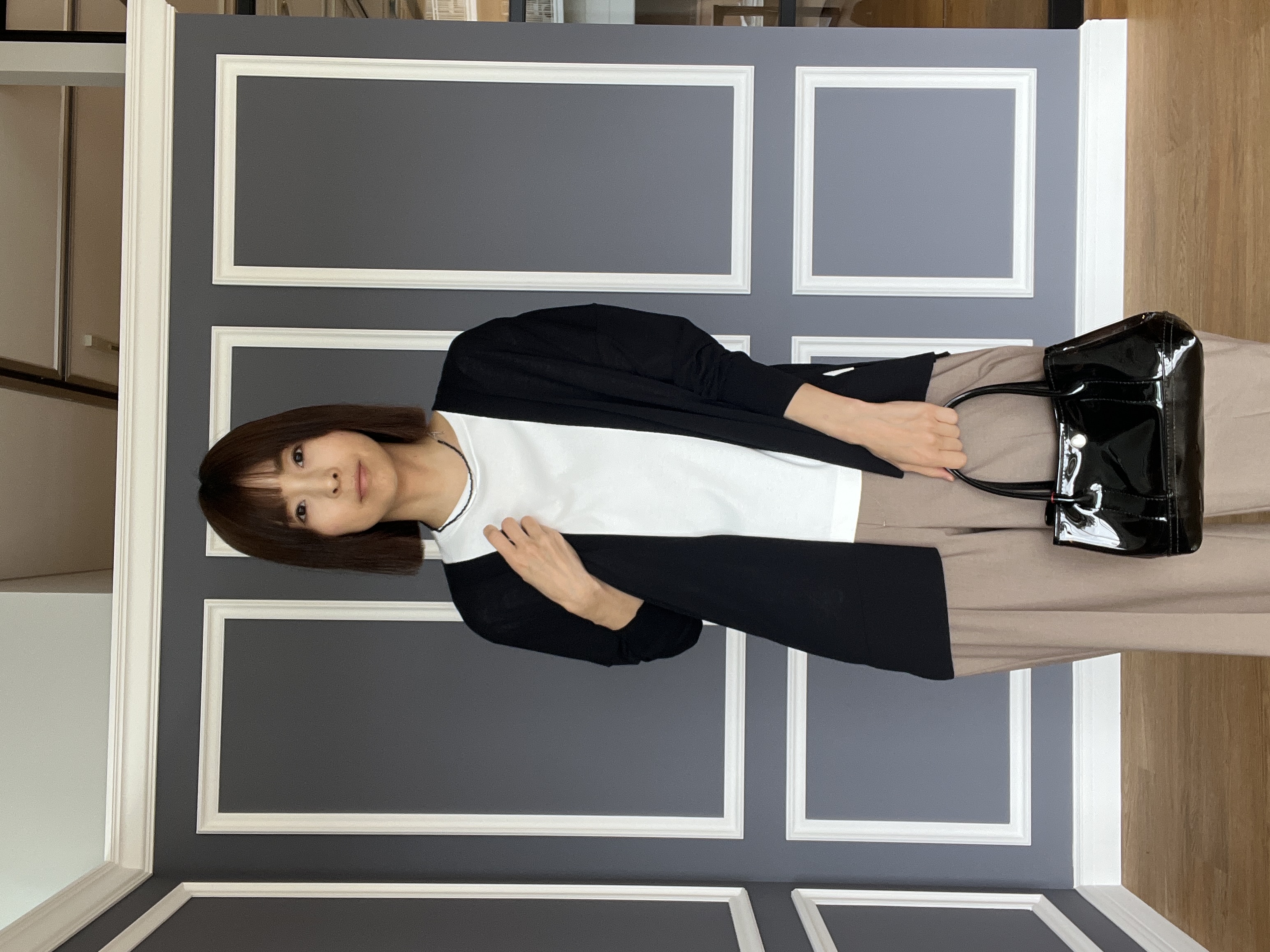 misaさんの「DRESSTERIOR｜【接触冷感/セットアップ可】２WAYストレッチ ワイドパンツ」を使ったコーディネート