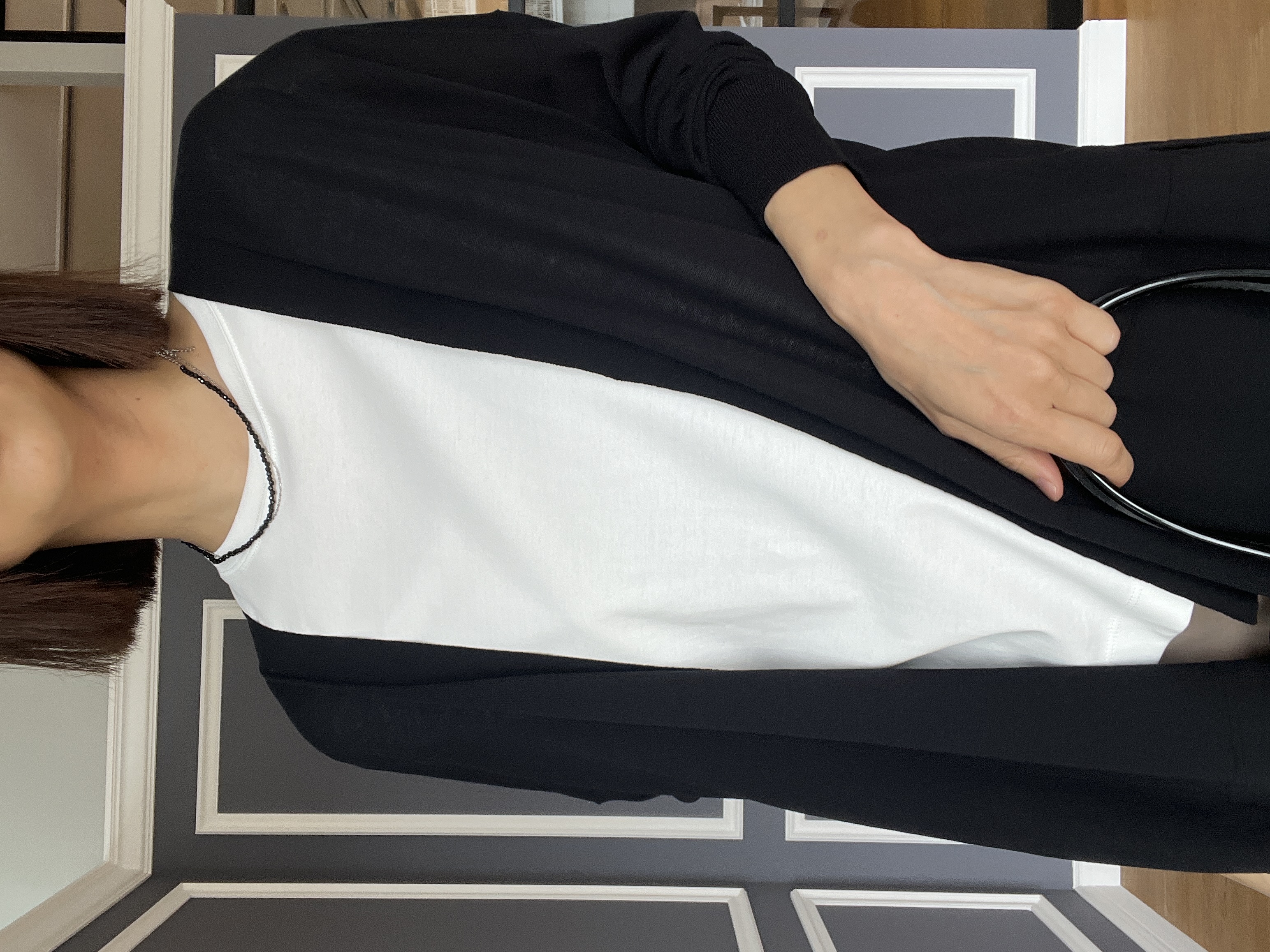 misaさんの「DRESSTERIOR｜【接触冷感/セットアップ可】２WAYストレッチ ワイドパンツ」を使ったコーディネート