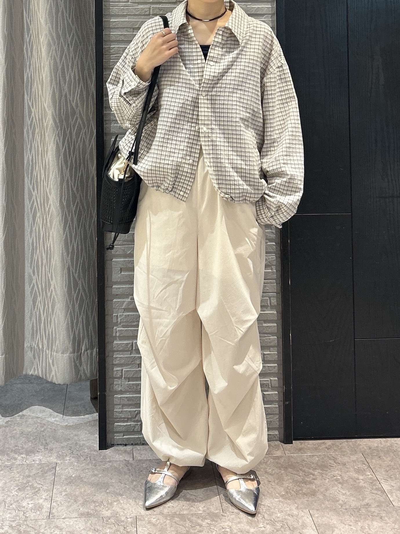 ga_riさんの「THE SHOP TK｜ショート丈シャツブルゾン」を使ったコーディネート