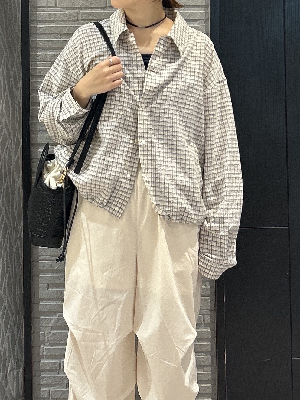 ga_riさんの「THE SHOP TK｜ショート丈シャツブルゾン」を使ったコーディネート
