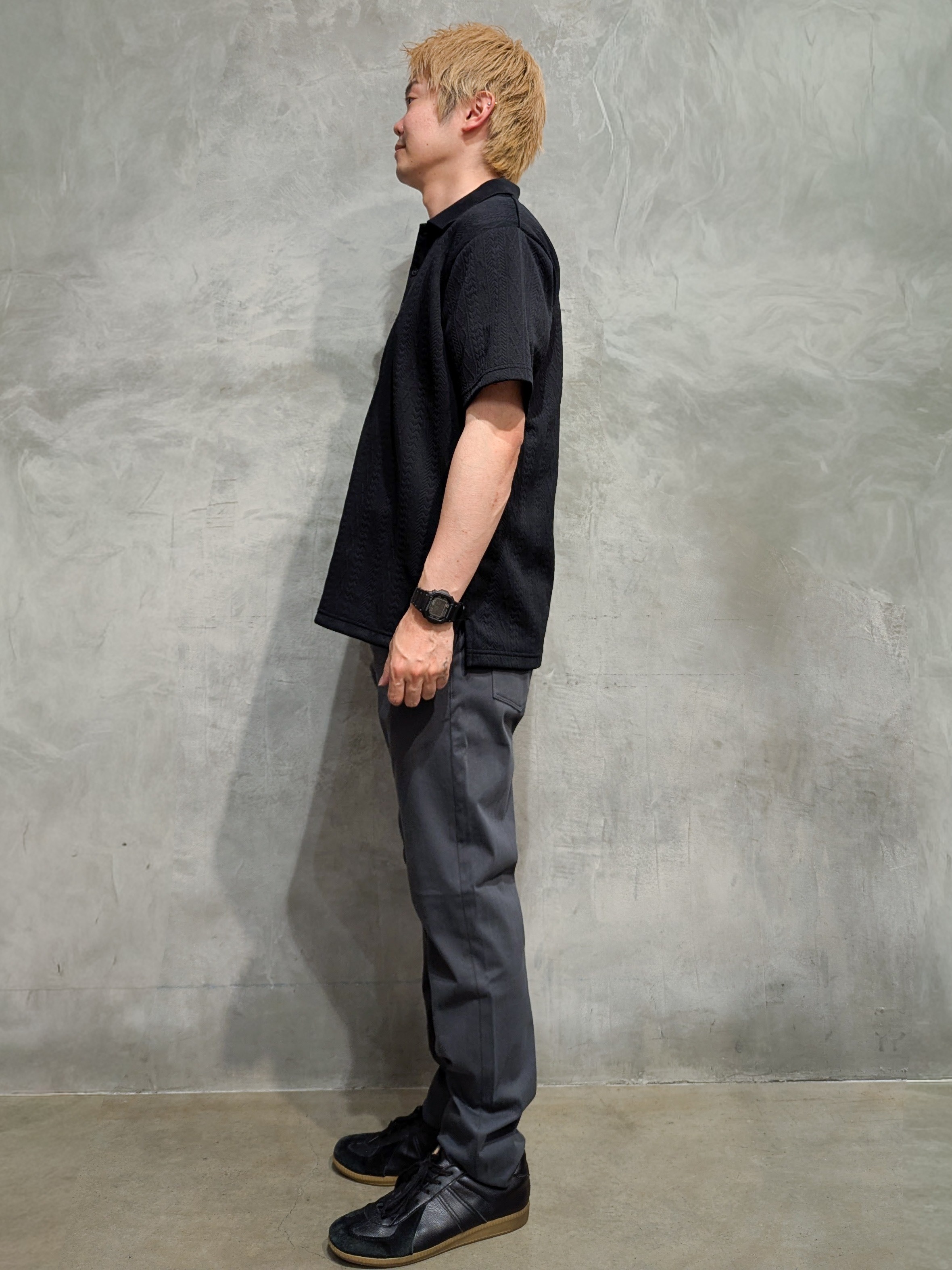 daiさんの「THE SHOP TK｜【シンプルすぎない大人の表情】ケーブルフクレポロシャツ 吸水速乾/UVケア/洗濯機OK」を使ったコーディネート