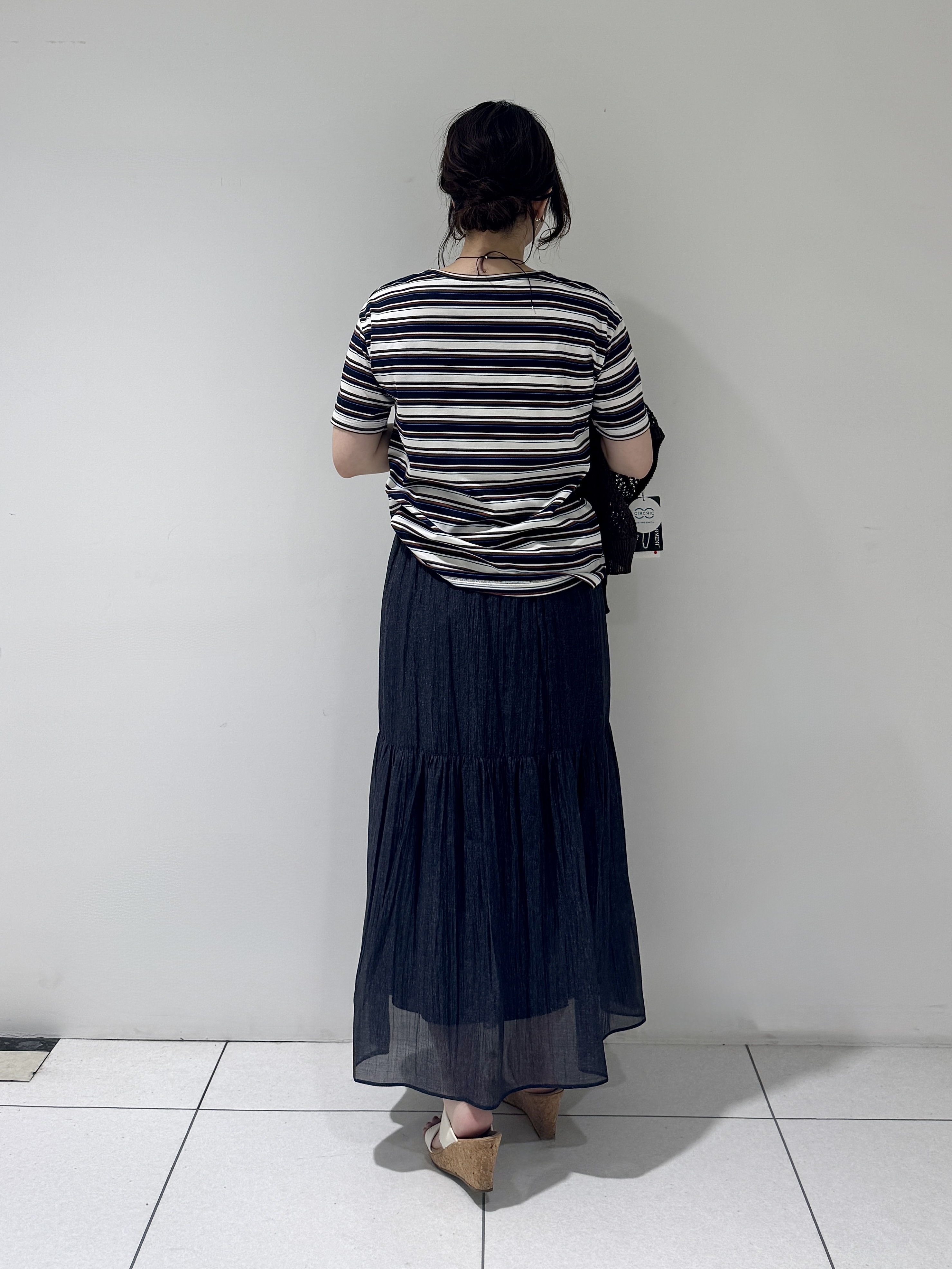 そんさんの「INDIVI｜【洗える／コットン】メッシュジップニットカーディガン」を使ったコーディネート