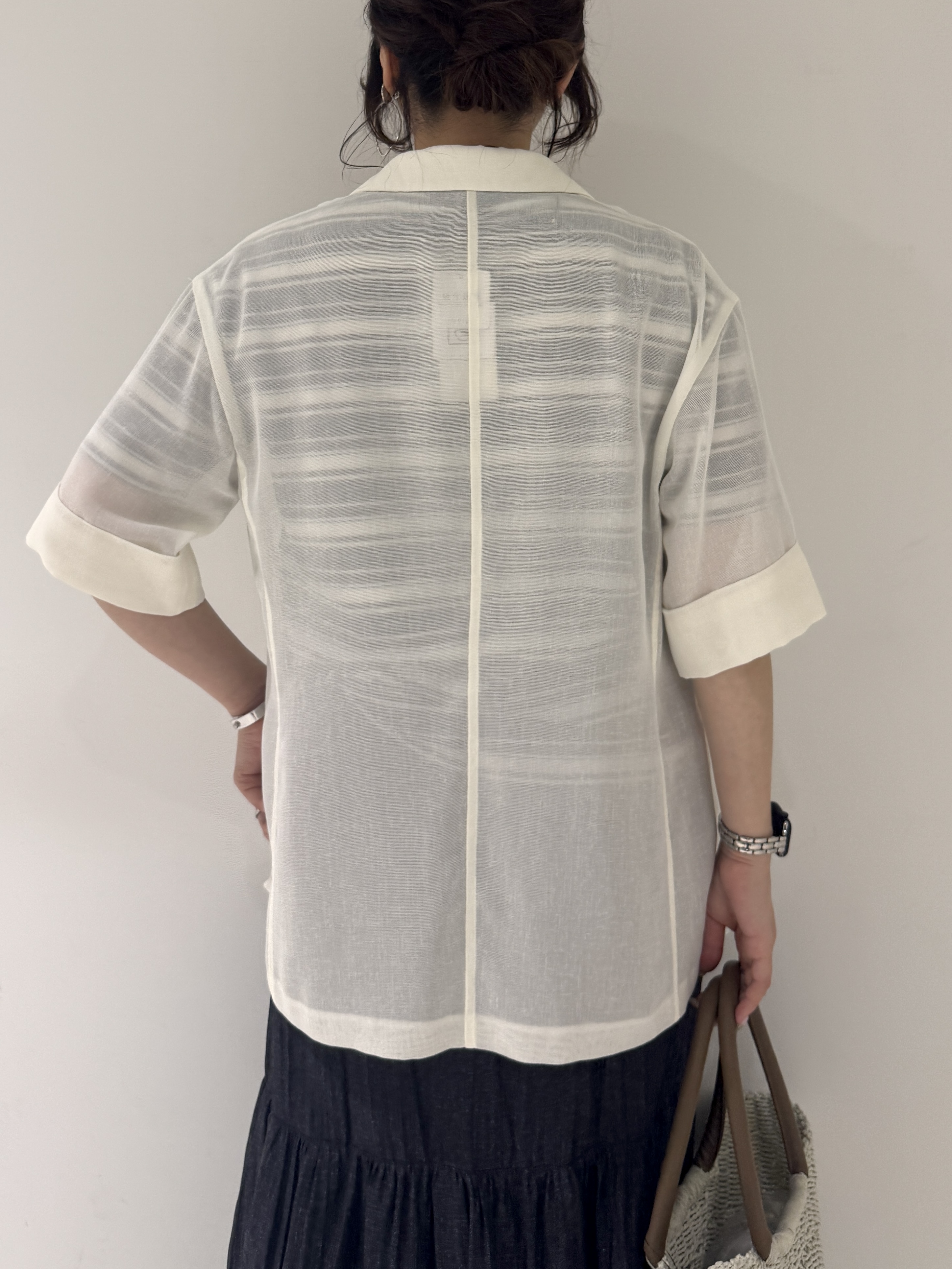 そんさんの「INDIVI｜【洗える／メッシュ素材／SETUP可能】半袖シアージャケット」を使ったコーディネート