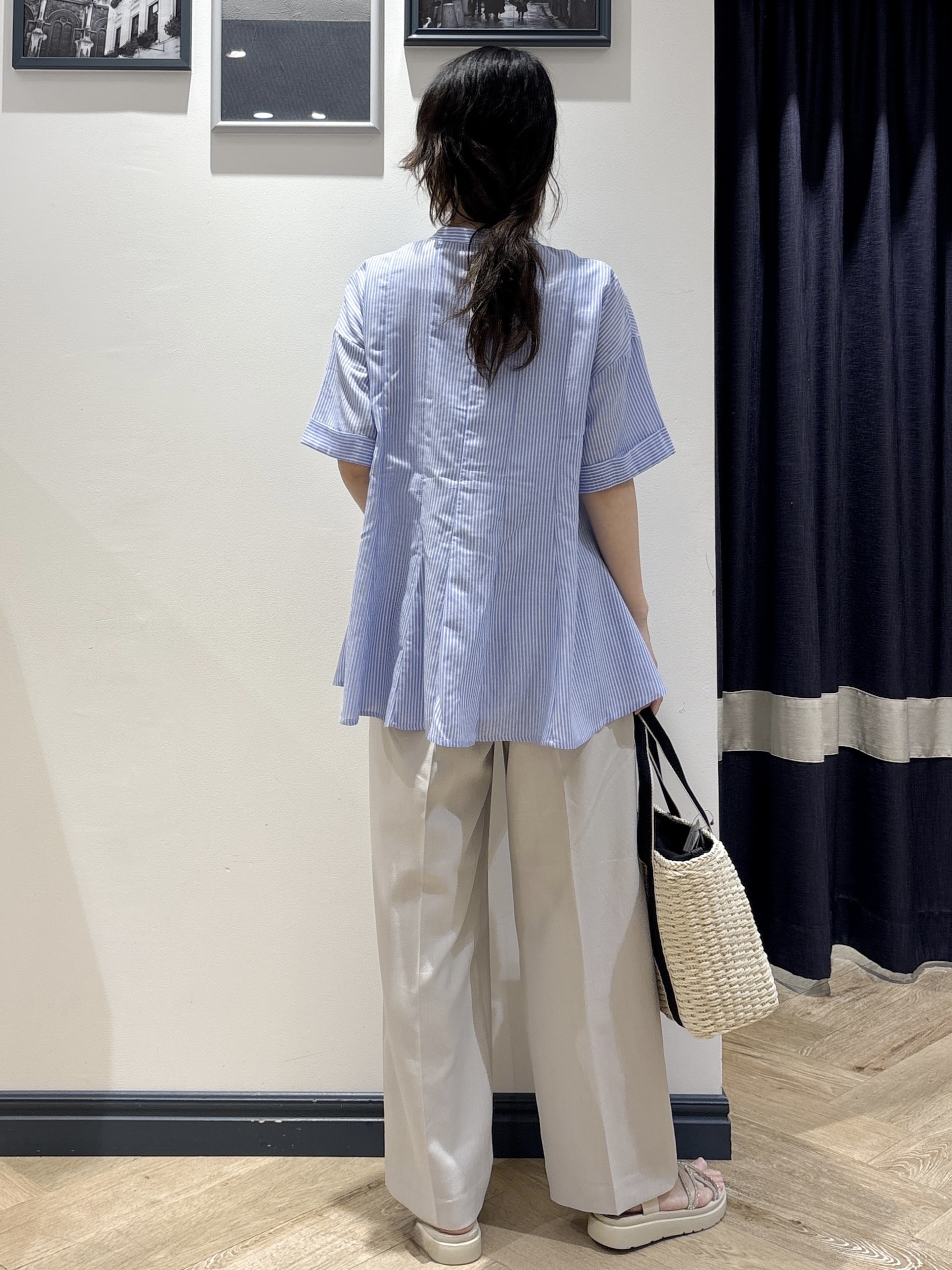 ayakaさんの「grove｜【洗濯機OK・ひんやり】さらっと軽やか、夏のフレアシャツ」を使ったコーディネート