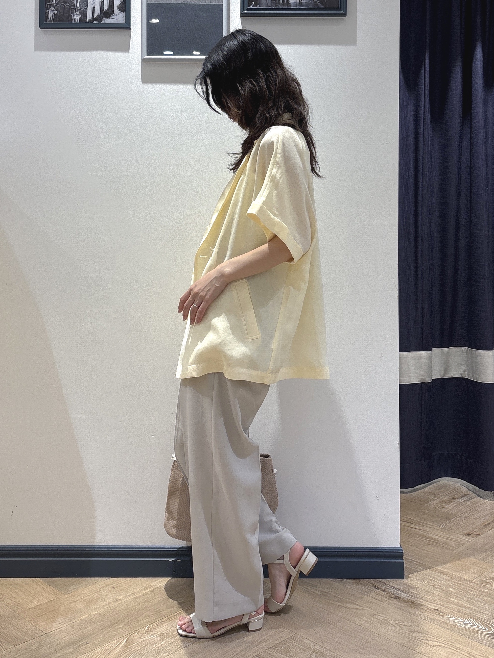 ayakaさんの「grove｜【洗濯機OK・ひんやり/SETUP可】シワになりにくいハーフスリーブジャケット」を使ったコーディネート