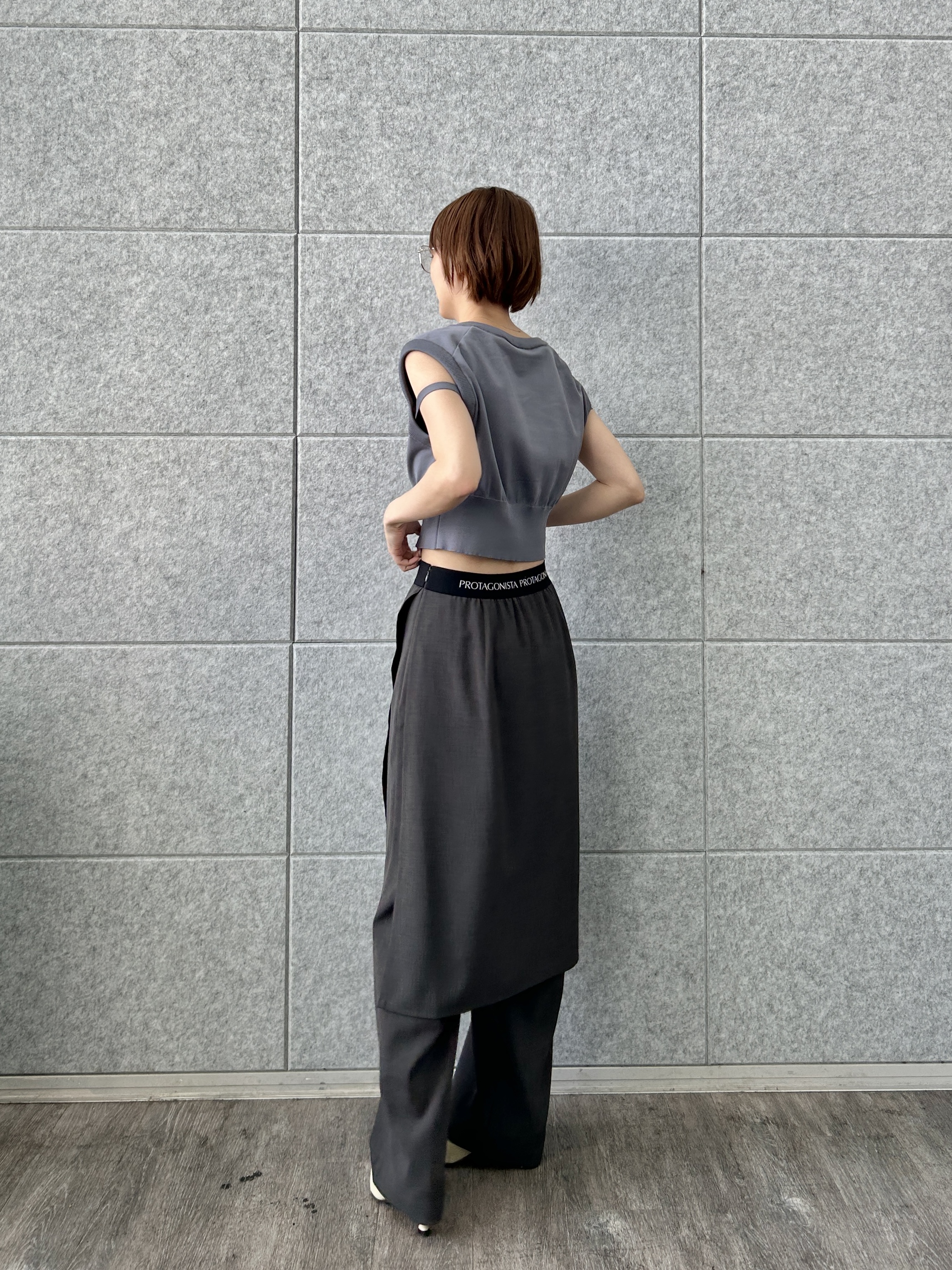 harunaさんの「CODE A｜PROTAGONISTA｜layered trousers」を使ったコーディネート