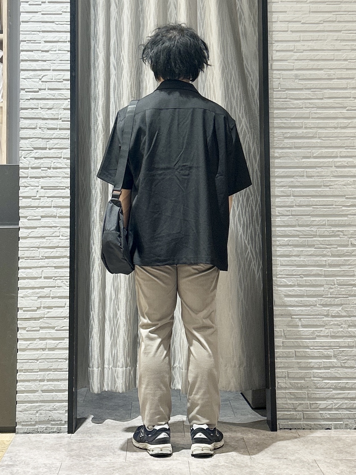 KENJI Iさんの「THE SHOP TK｜リラックスワイド 5分袖ジャケット セットアップ可／洗濯機OK」を使ったコーディネート
