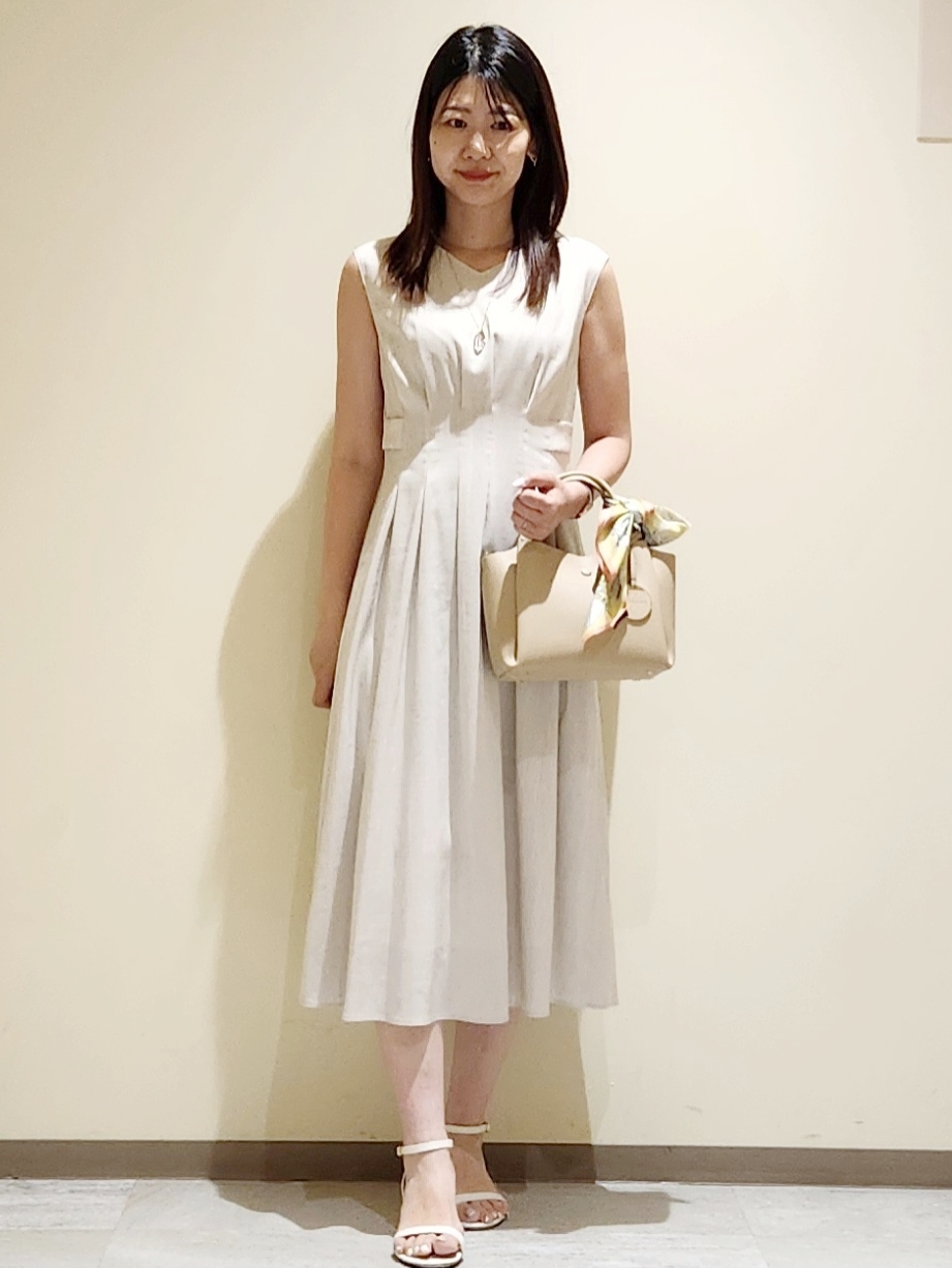 yukaさんの「COUP DE CHANCE｜【手洗い可／日本製】ノースリーブフレアワンピース」を使ったコーディネート