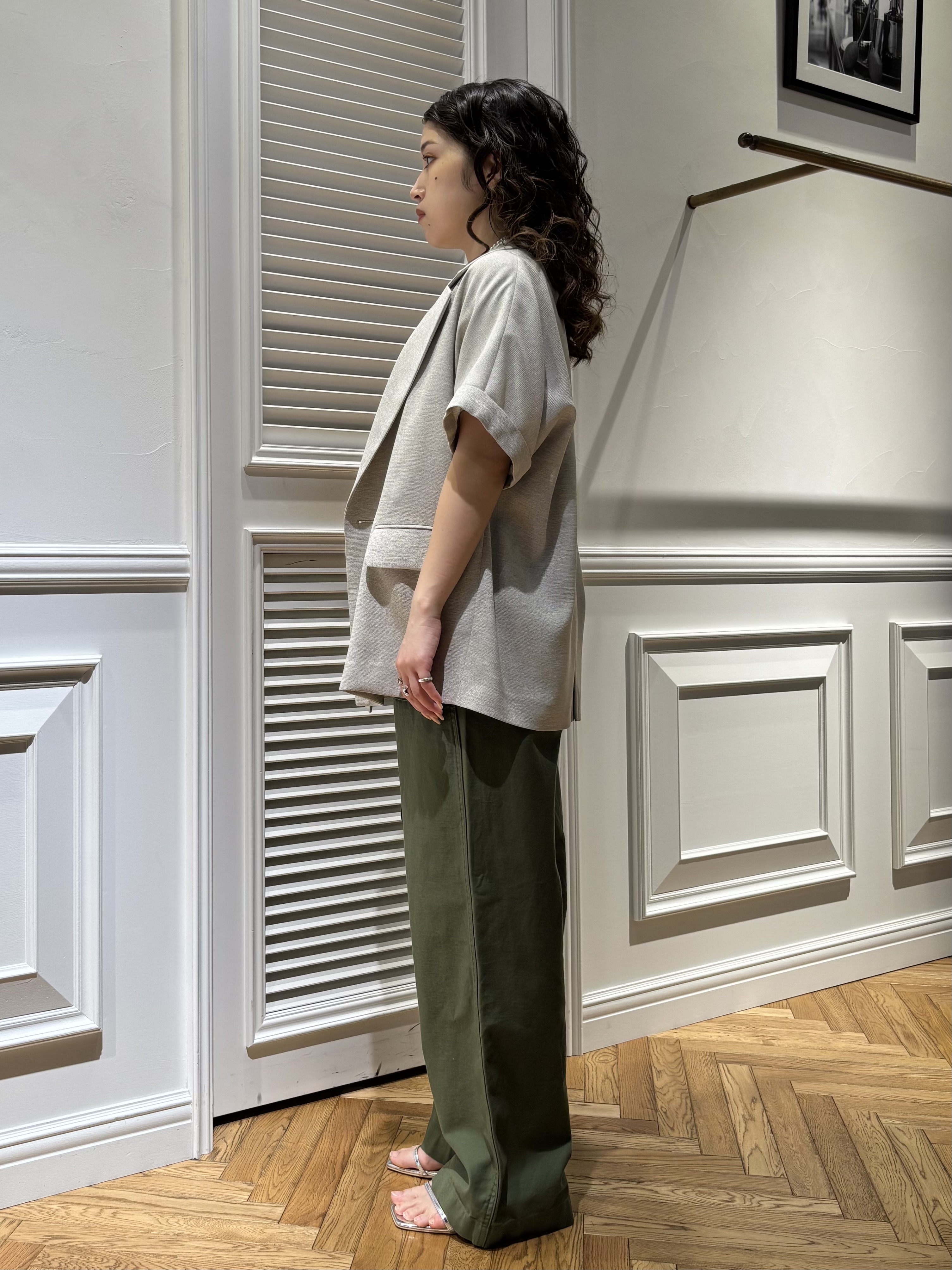 Mgmさんの「DRESSTERIOR｜【ウォッシャブル】コットンシルクハーフスリーブニット」を使ったコーディネート