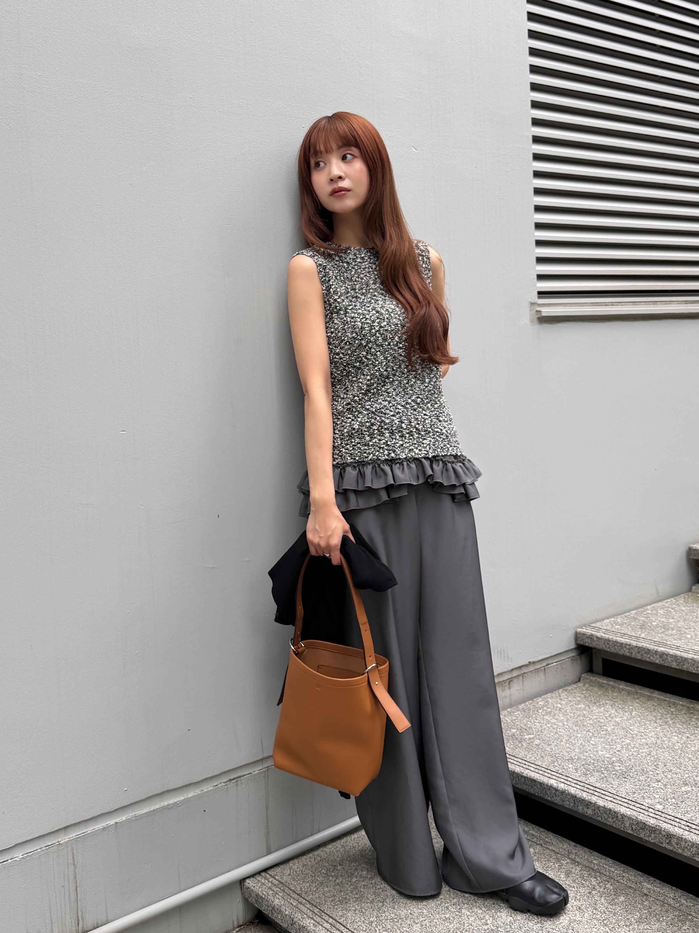 kanamiさんの「CODE A｜cloudy open back tank」を使ったコーディネート