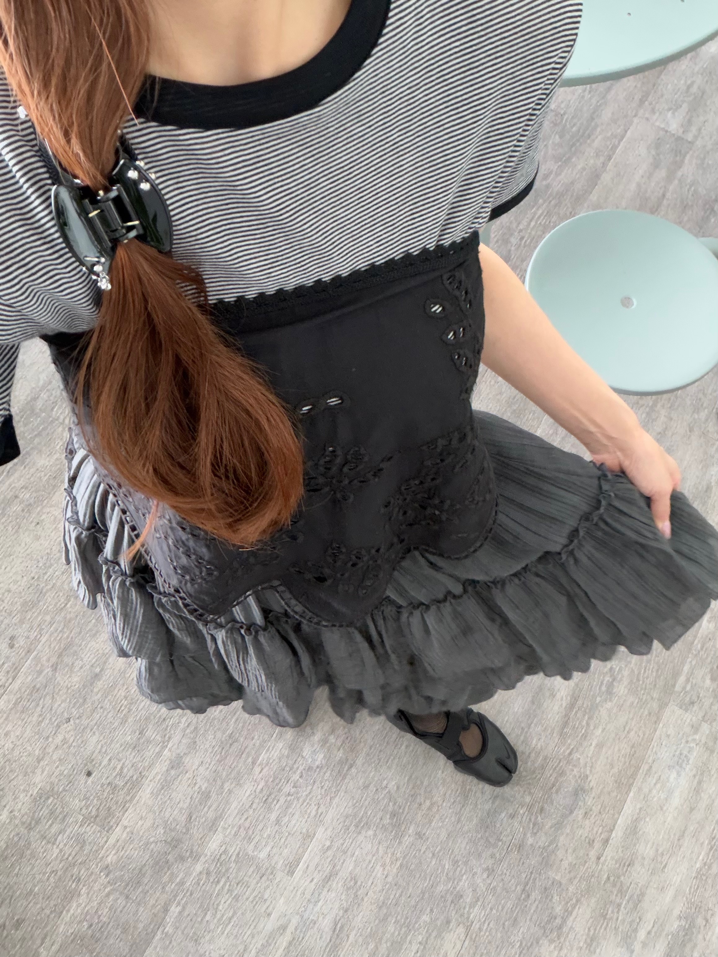 kanamiさんの「CODE A｜sheer ringer tee」を使ったコーディネート