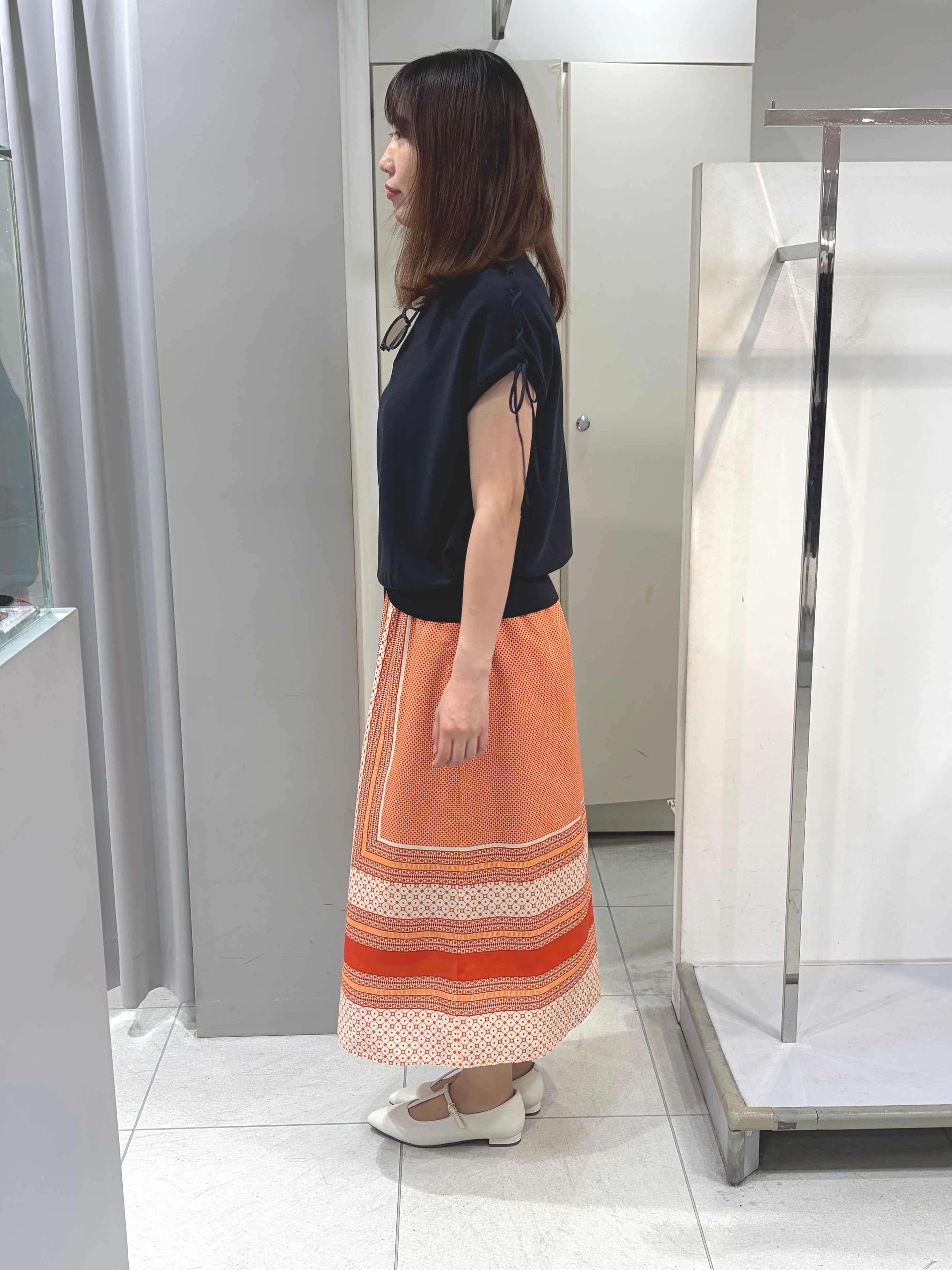 AZUSAさんの「Reflect｜レースアップスリーブデザインニット」を使ったコーディネート