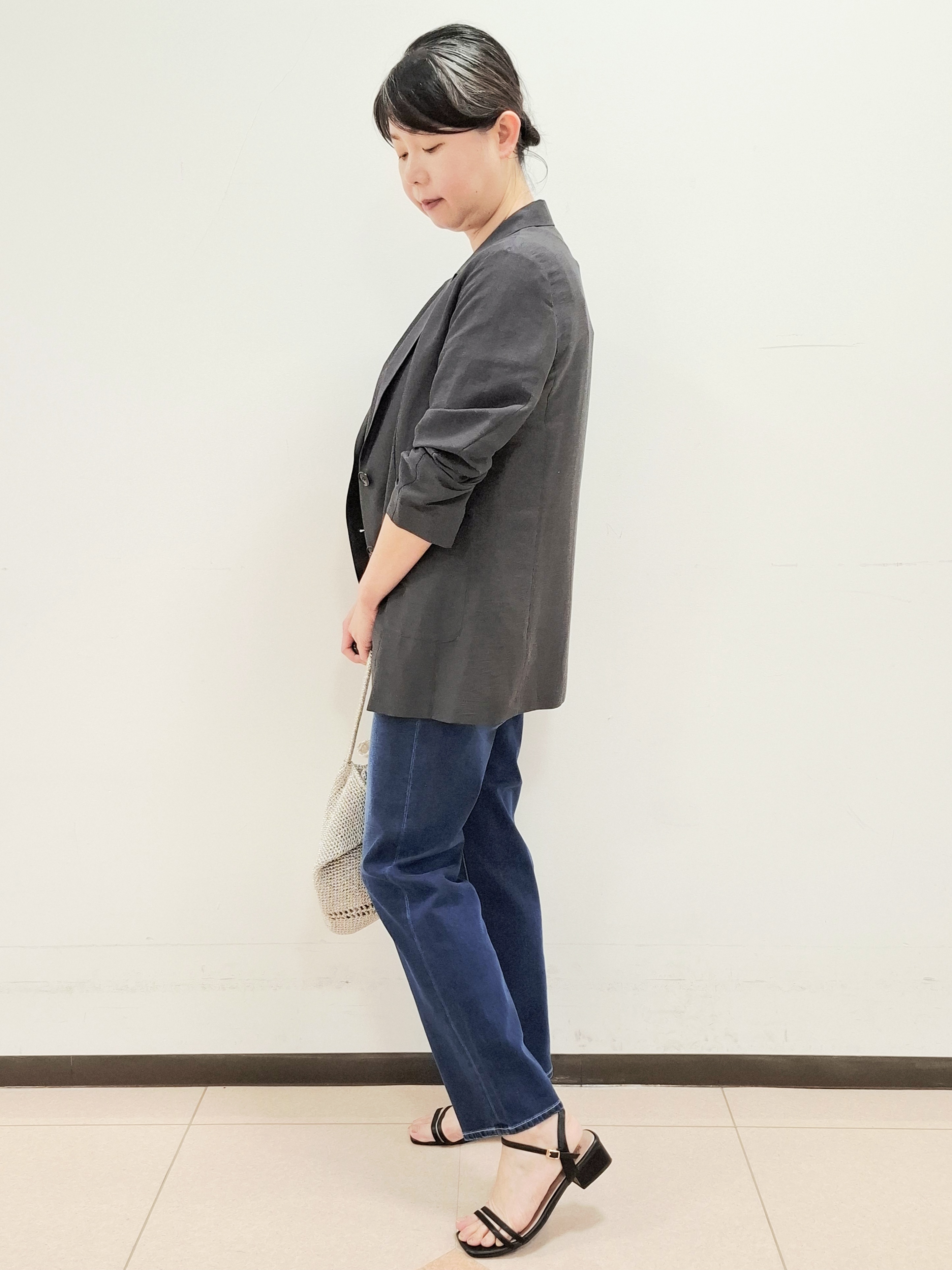 ねぎさんの「UNTITLED｜【程よいシアー感/洗える】エアリーバイオジャケット」を使ったコーディネート