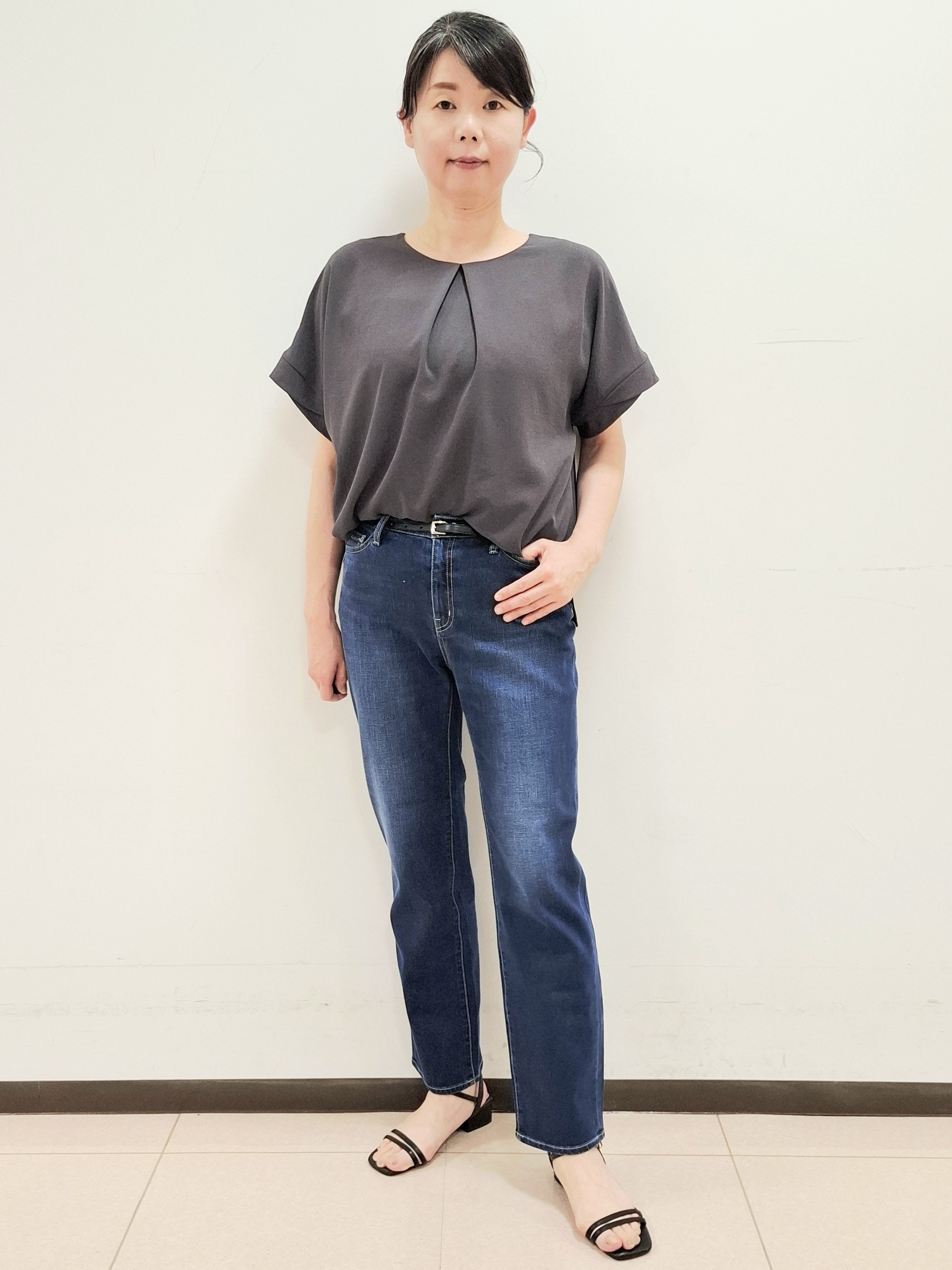 ねぎさんの「UNTITLED｜【程よいシアー感/洗える】エアリーバイオジャケット」を使ったコーディネート