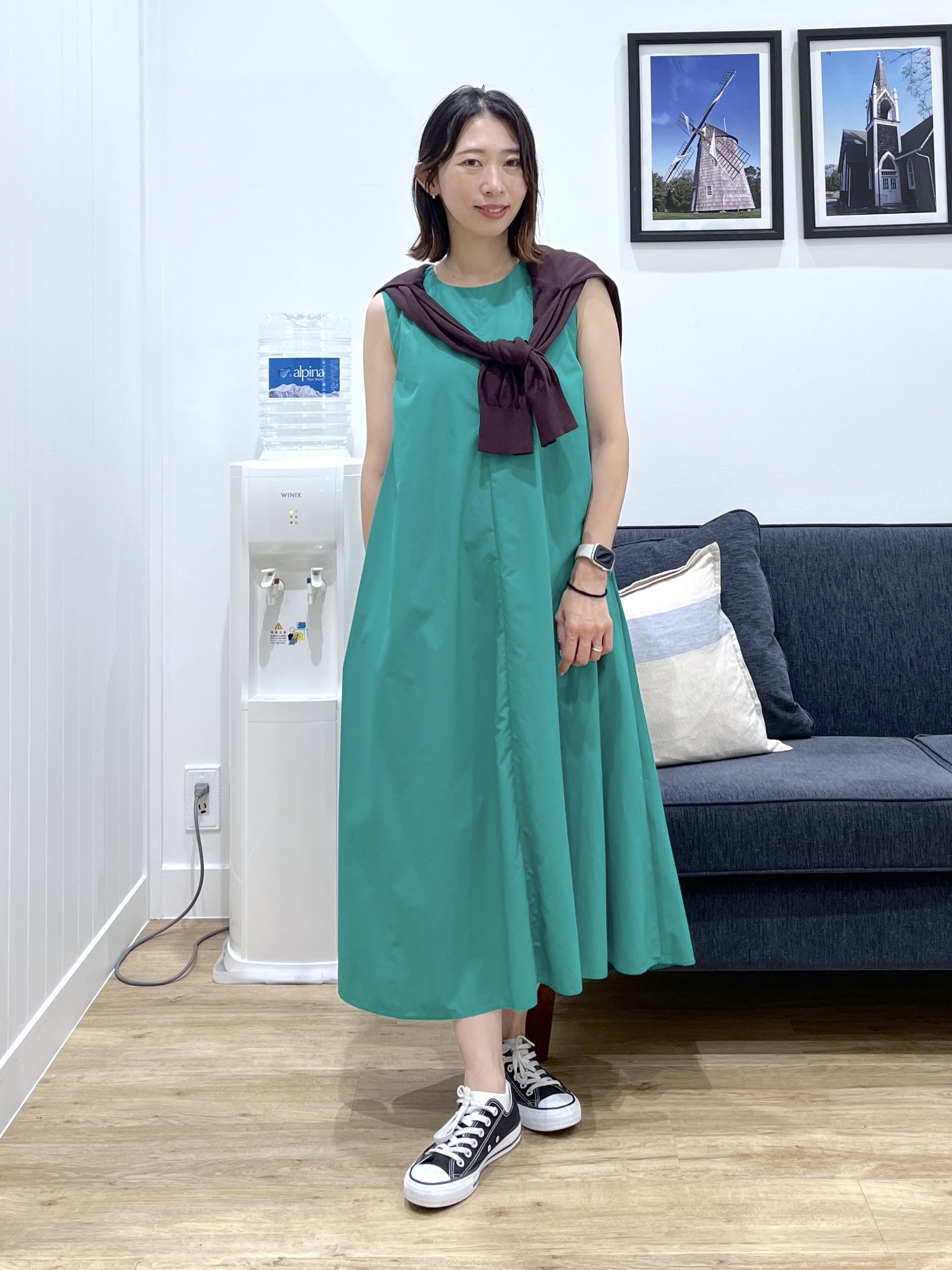 canaさんの「Dessin｜【撥水】Aラインナイロンワンピース」を使ったコーディネート