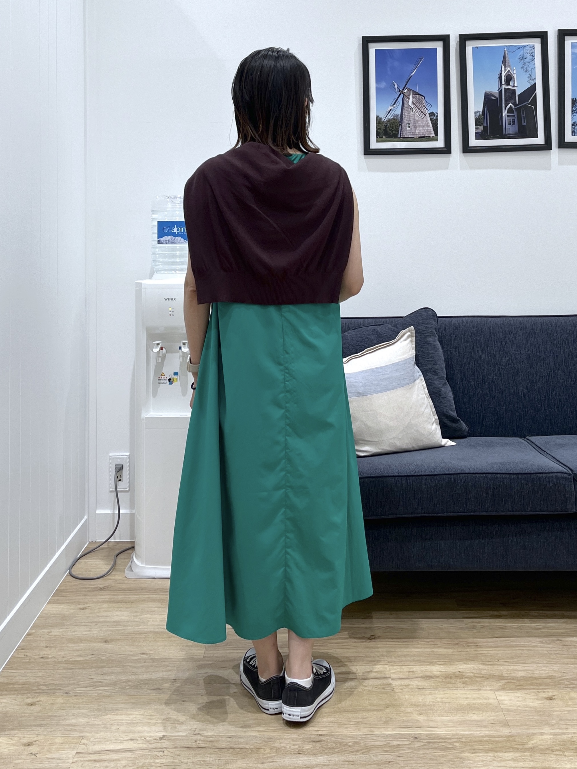canaさんの「Dessin｜【撥水】Aラインナイロンワンピース」を使ったコーディネート