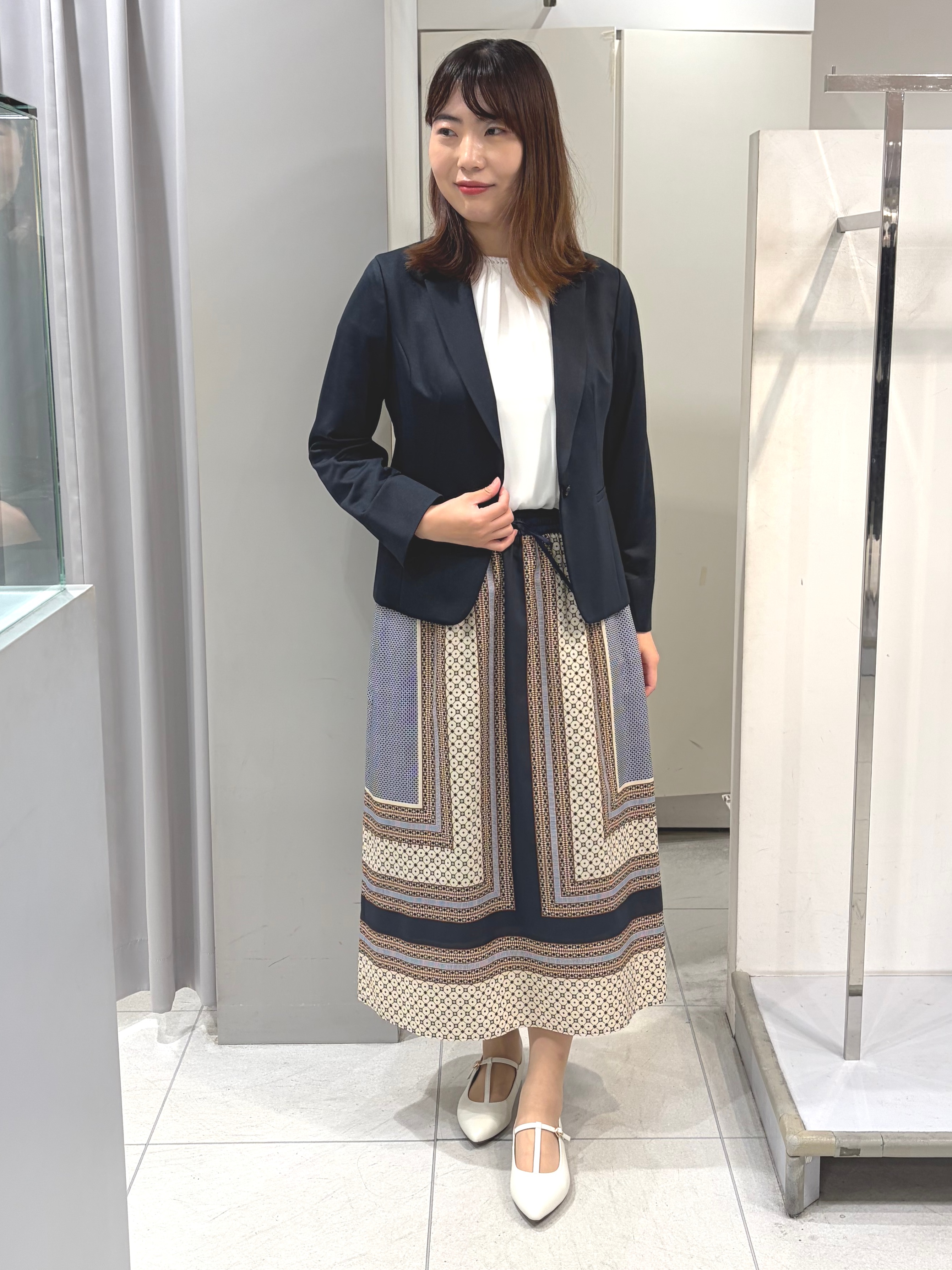 AZUSAさんの「Reflect｜【S-4Lサイズ/UVカット／接触冷感】シフォンジャージブラウス」を使ったコーディネート