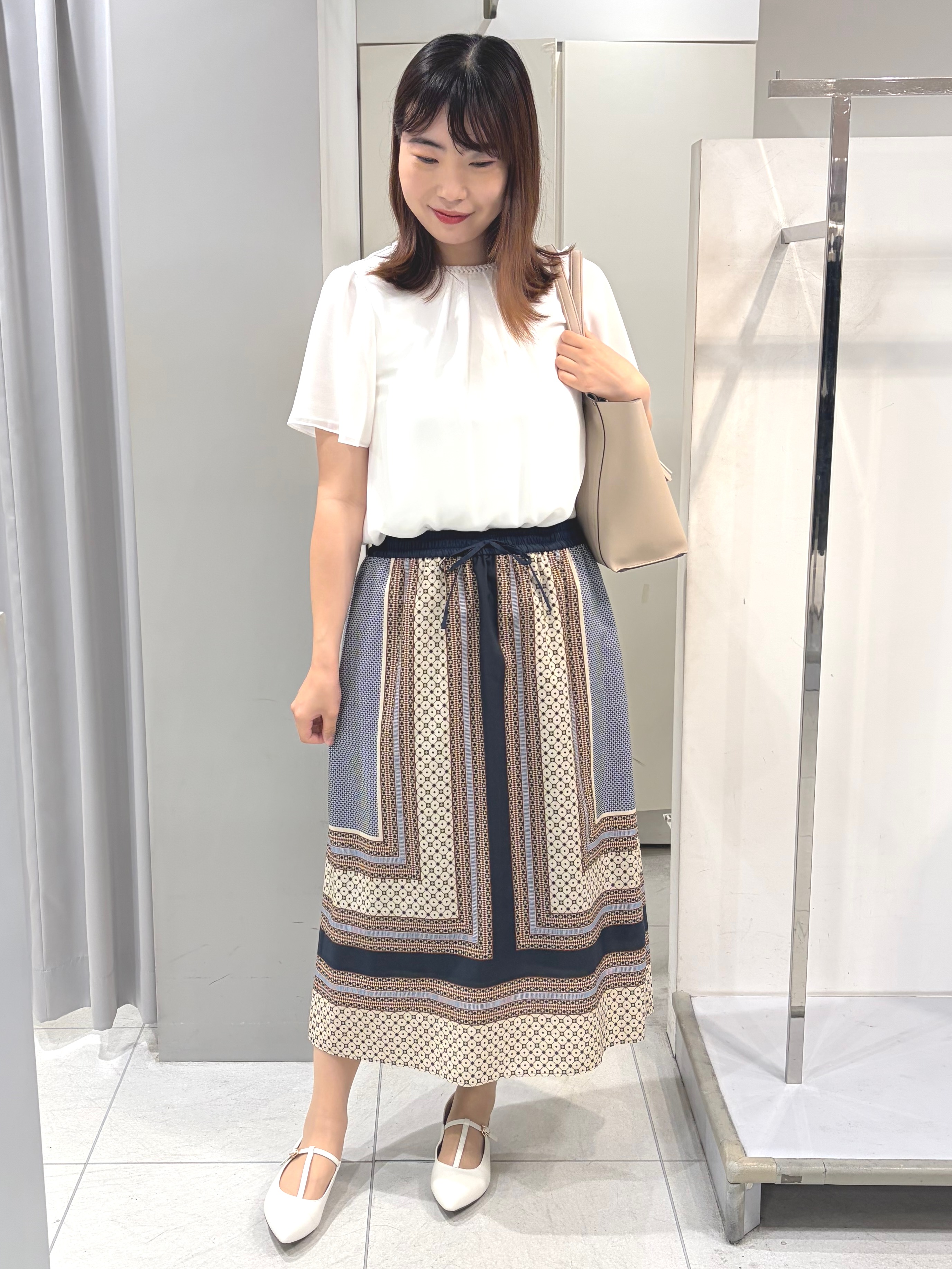 AZUSAさんの「Reflect｜【S-4Lサイズ/UVカット／接触冷感】シフォンジャージブラウス」を使ったコーディネート