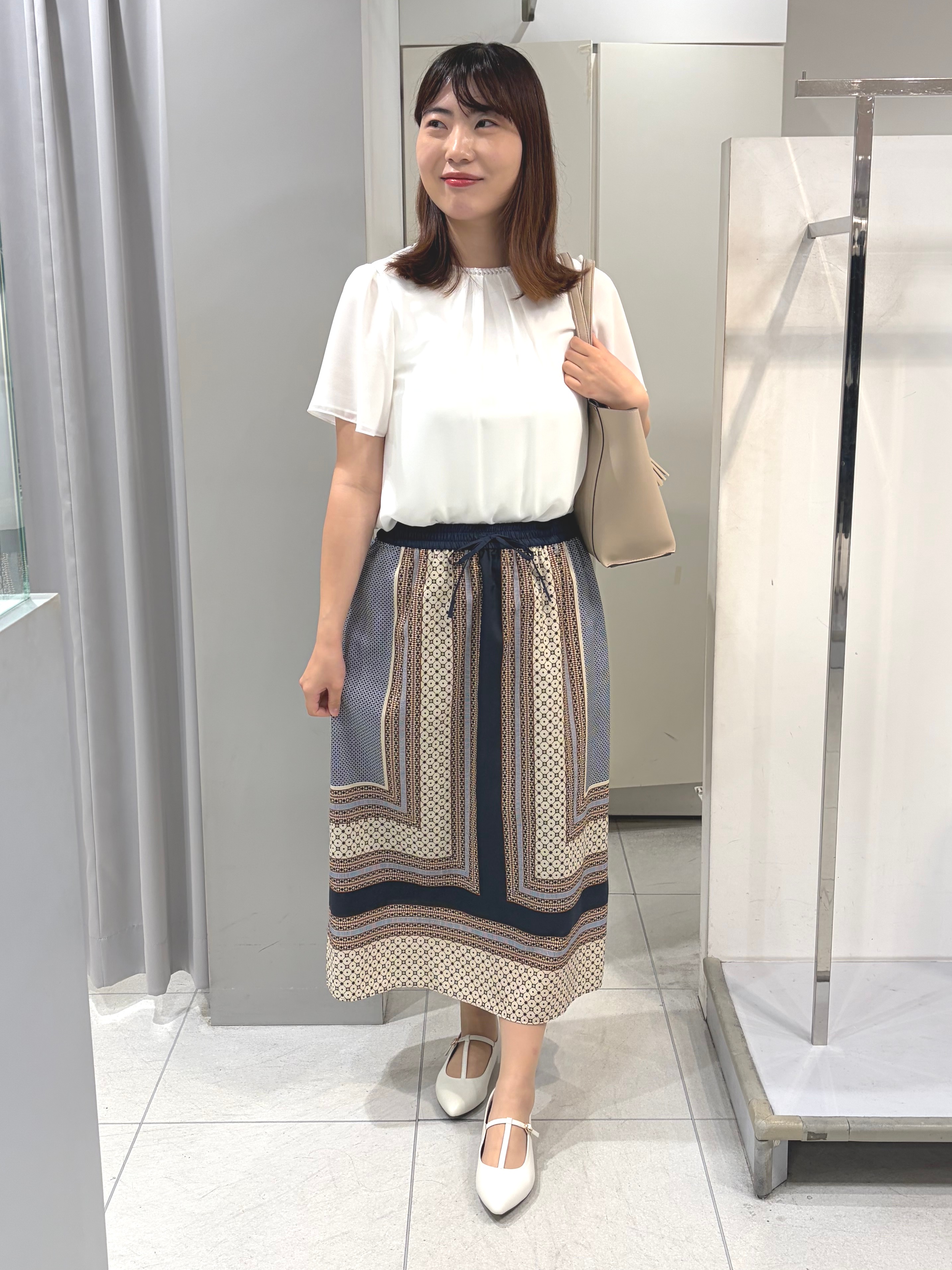 AZUSAさんの「Reflect｜【S-4Lサイズ/UVカット／接触冷感】シフォンジャージブラウス」を使ったコーディネート