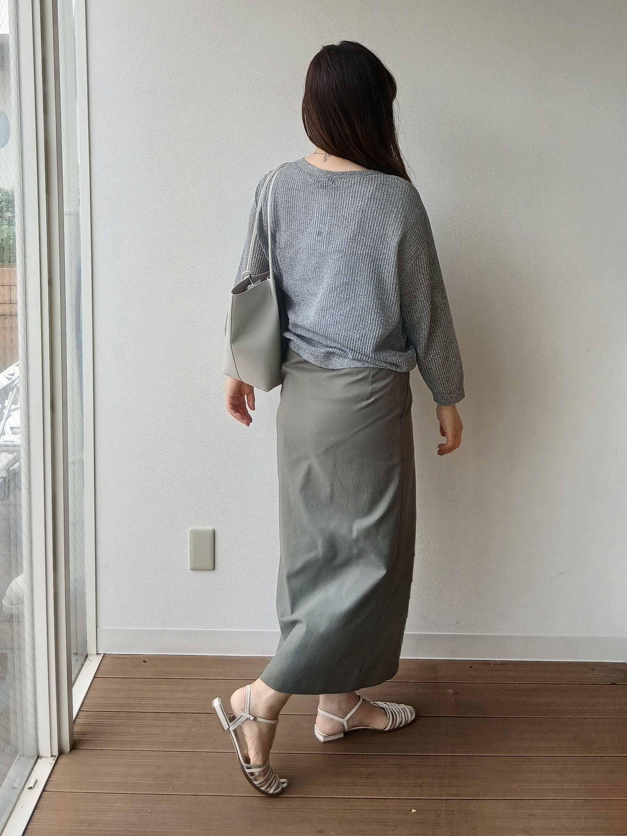 なみきさんの「UNTITLED｜シアーメッシュニット」を使ったコーディネート