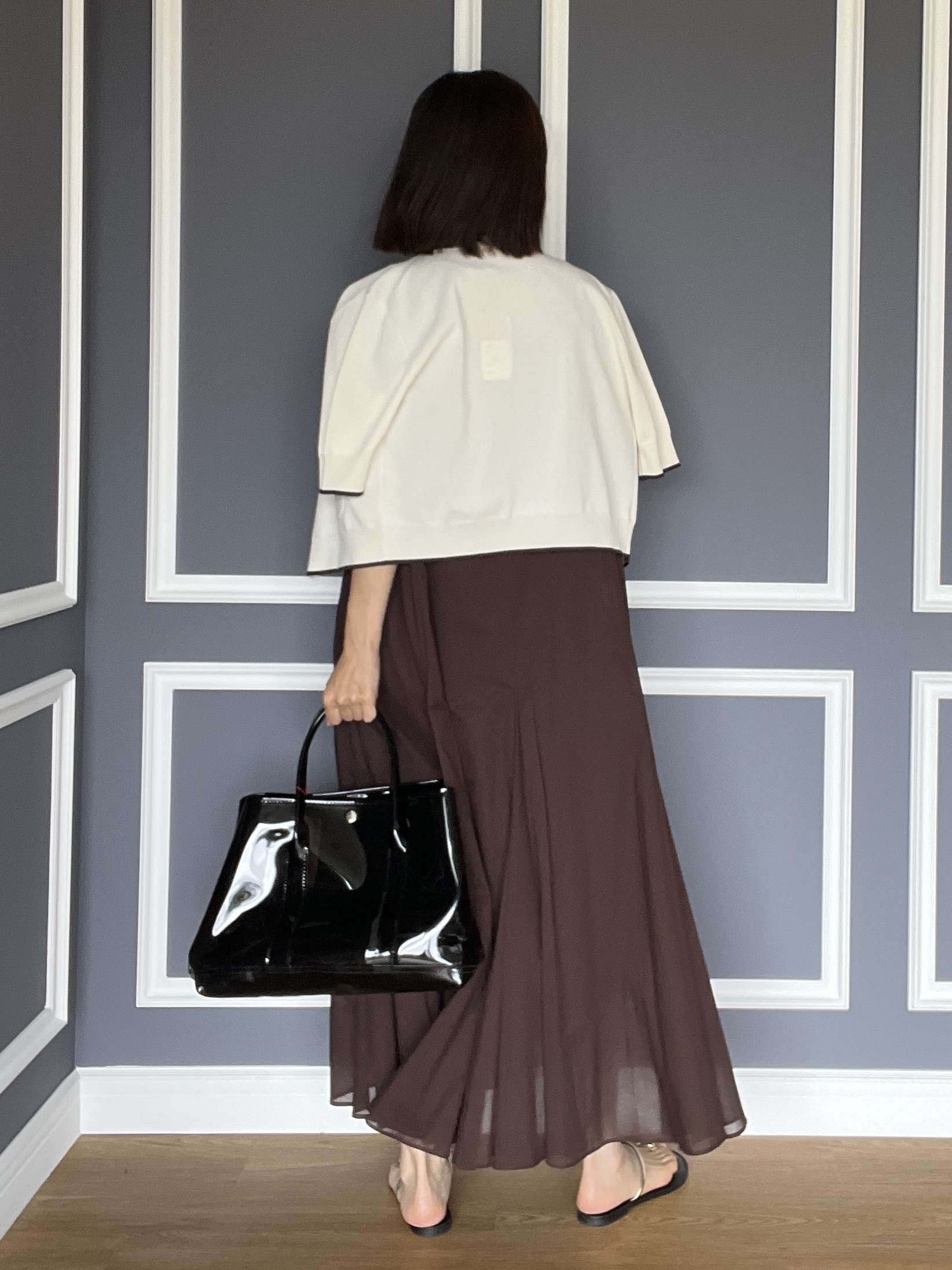 misaさんの「DRESSTERIOR｜【きれいめ/ウォッシャブル】コットンローンフレンチスリーブワンピ」を使ったコーディネート