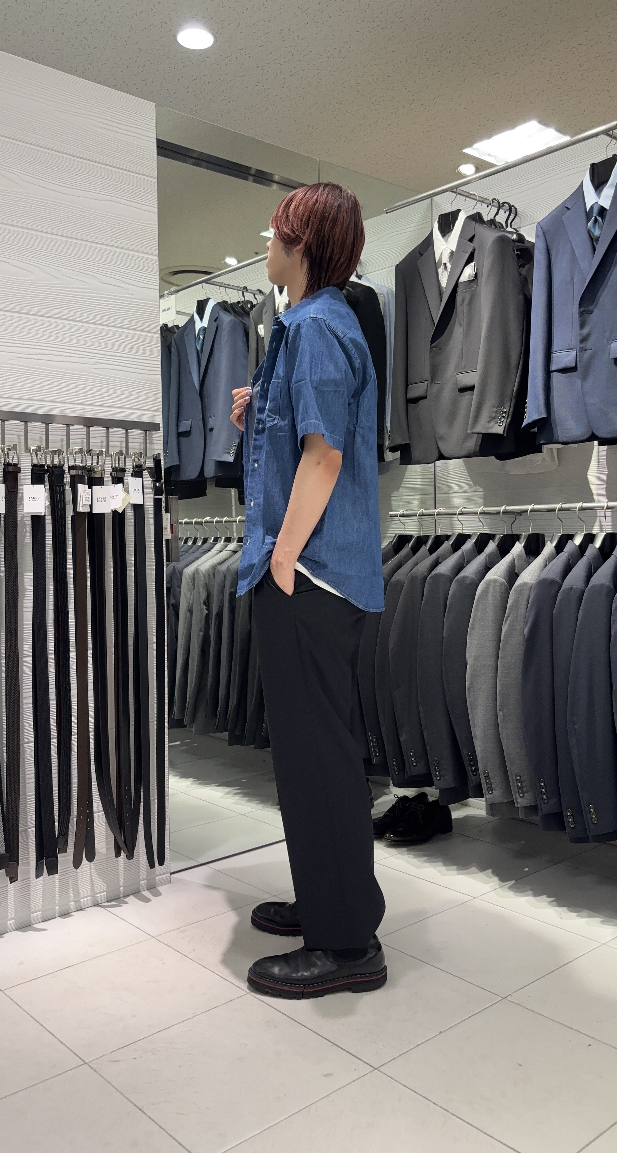 こうへいさんの「TAKEO KIKUCHI｜【BOWLER HAT LABEL】アイスクリアコットンボーラーハットウォーカー 半袖ポケT」を使ったコーディネート
