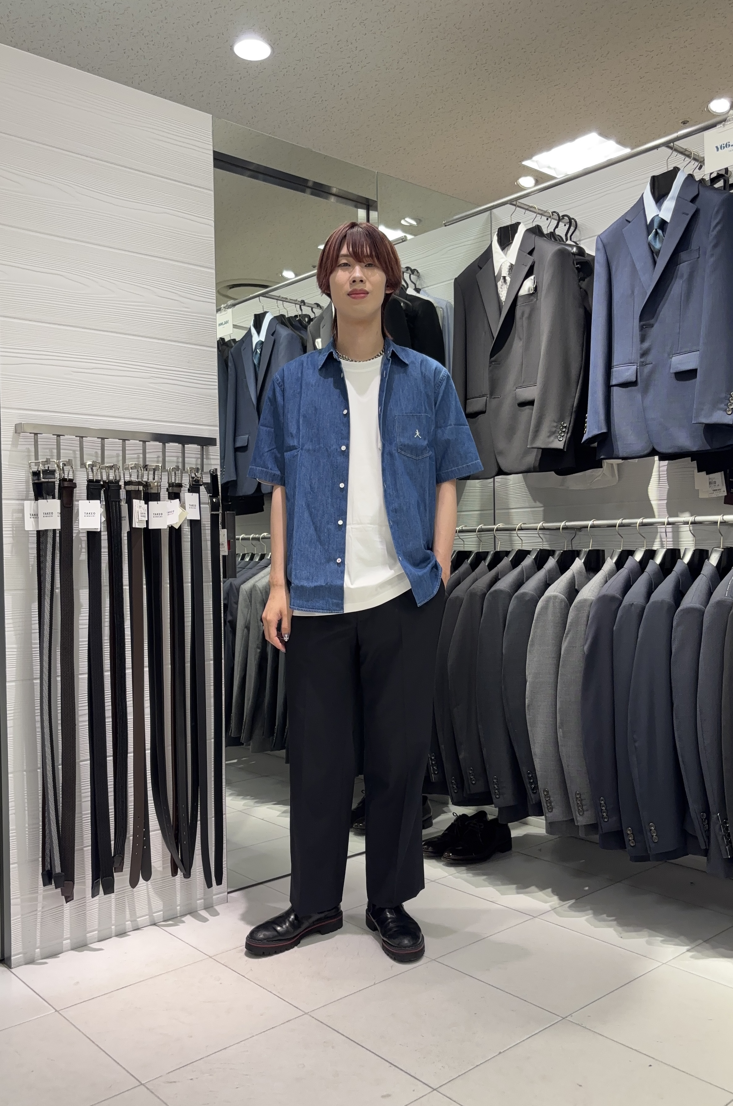 こうへいさんの「TAKEO KIKUCHI｜【BOWLER HAT LABEL】アイスクリアコットンボーラーハットウォーカー 半袖ポケT」を使ったコーディネート