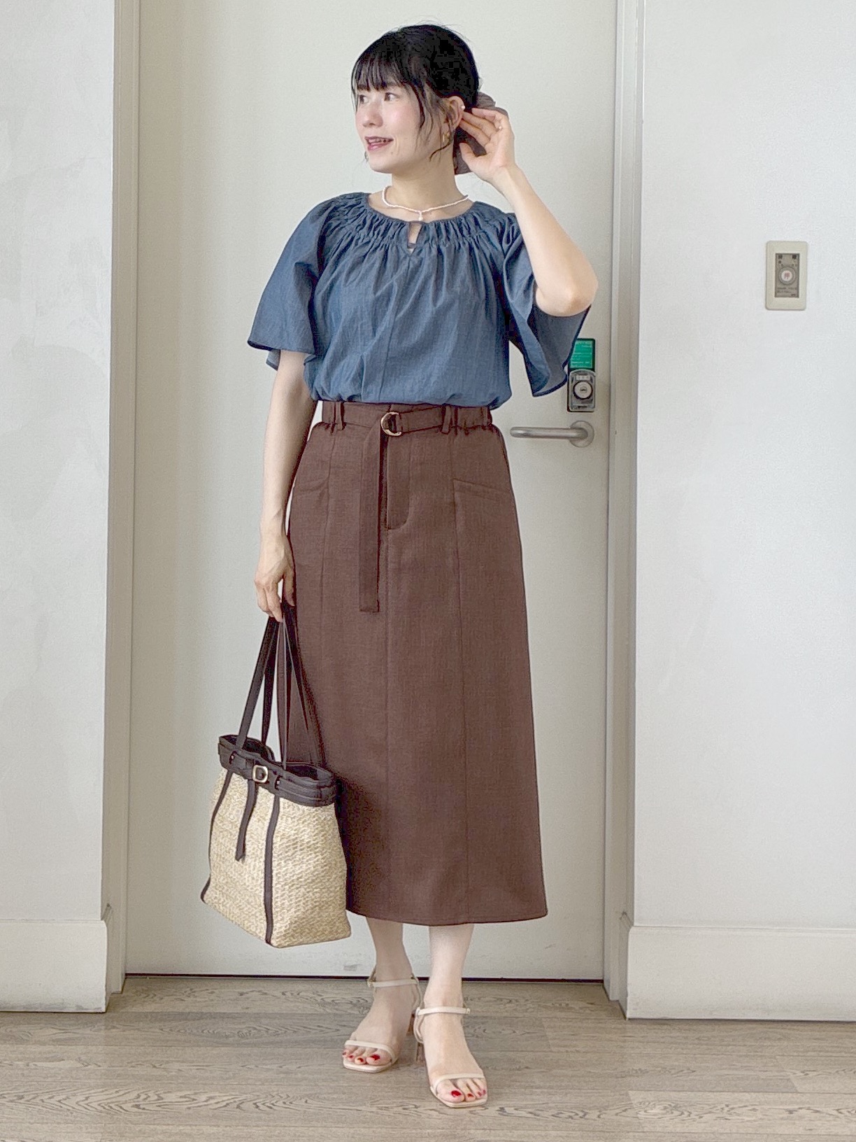  beni_gingerさんの「Reflect｜ネックギャザーデザインブラウス」を使ったコーディネート