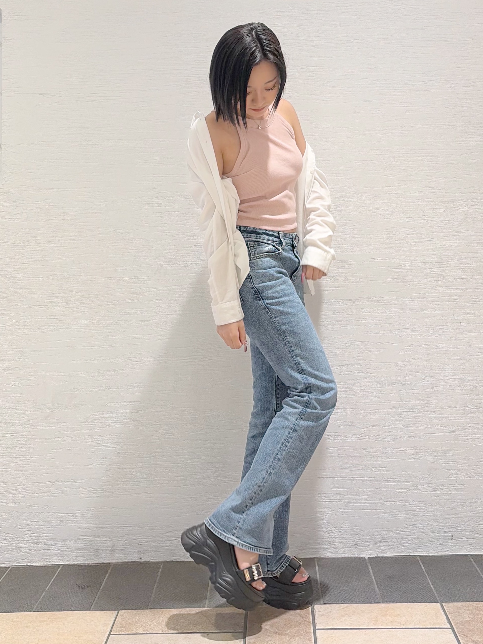 Maoさんの「ESPERANZA｜ビジューベルトスニーカーソールスポサン」を使ったコーディネート