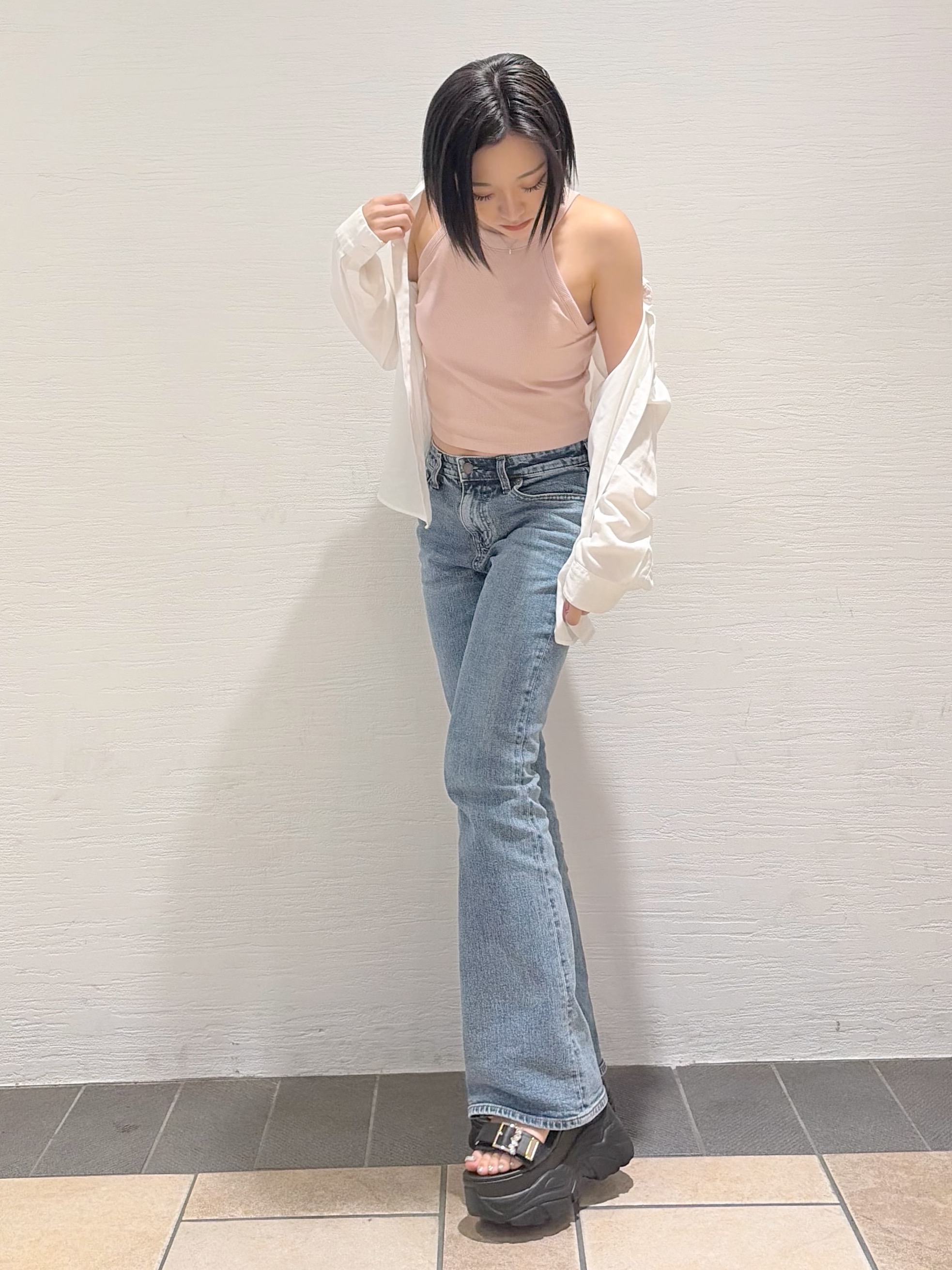 Maoさんの「ESPERANZA｜ビジューベルトスニーカーソールスポサン」を使ったコーディネート