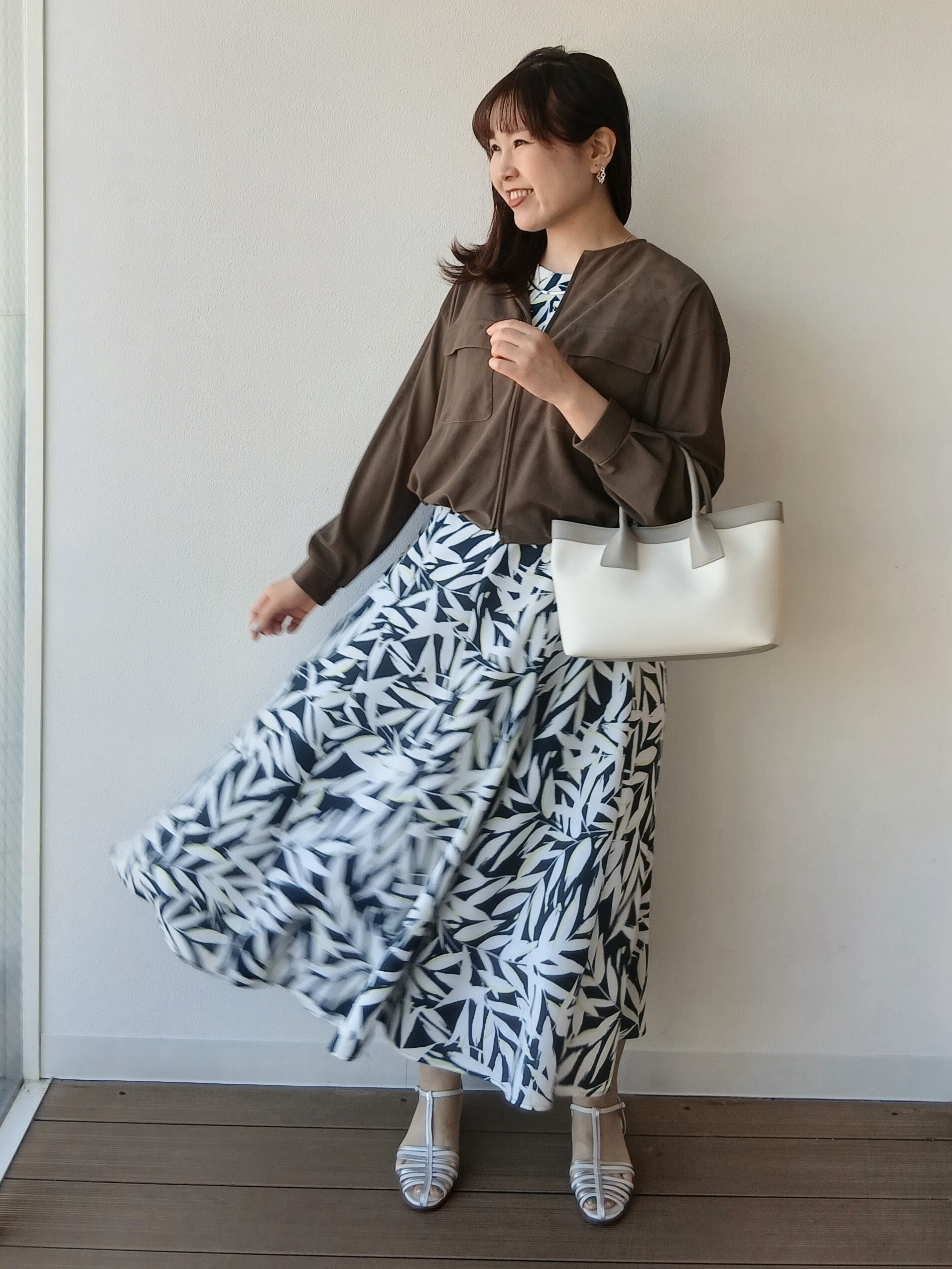 なみきさんの「UNTITLED｜【古畑星夏さん着用/洗える】シアーブルゾン」を使ったコーディネート