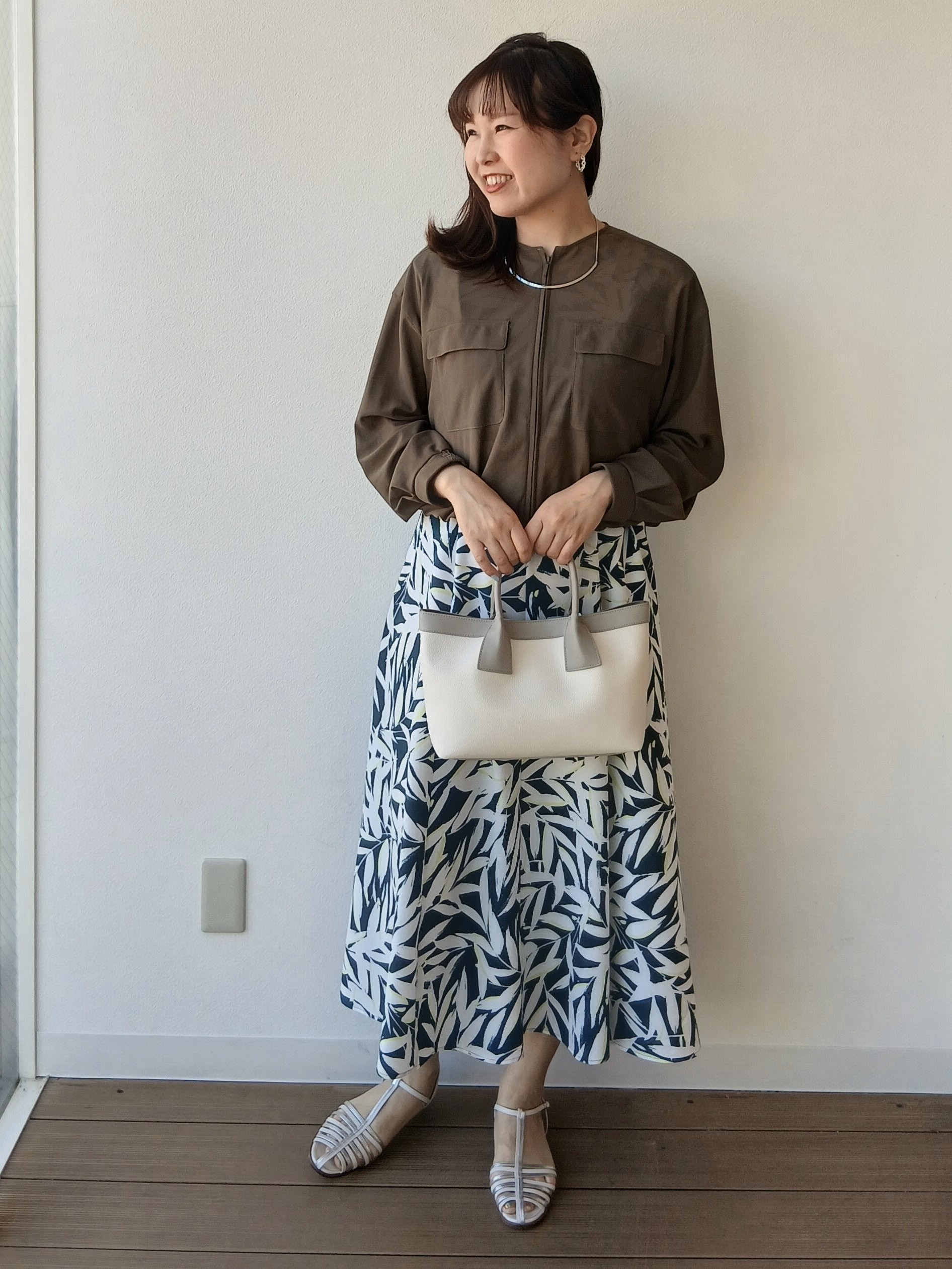なみきさんの「UNTITLED｜【古畑星夏さん着用/洗える】シアーブルゾン」を使ったコーディネート