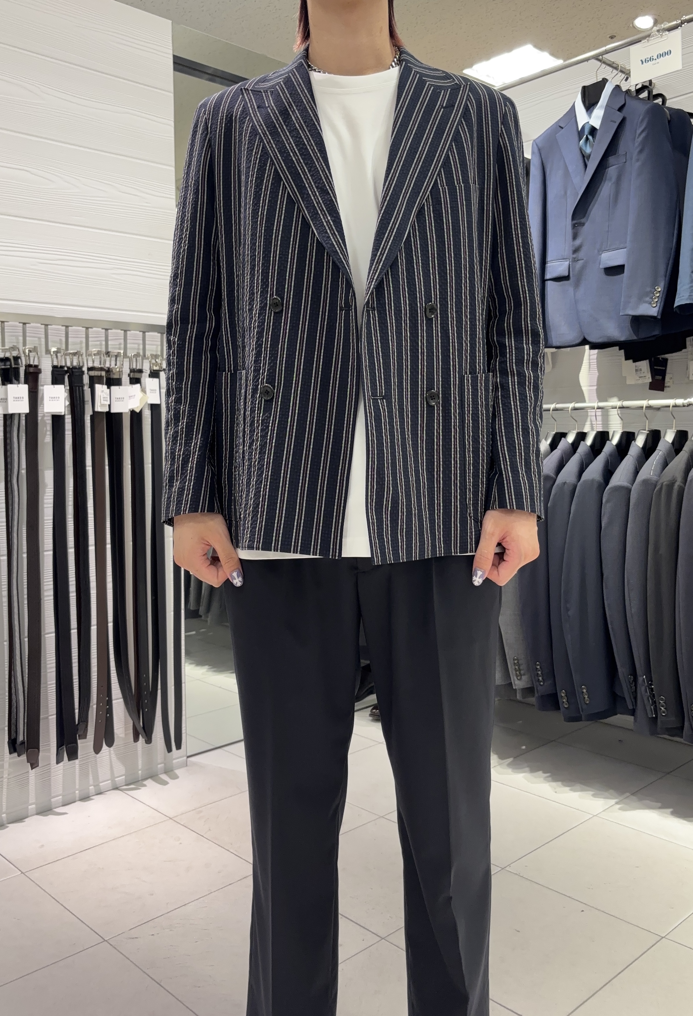 こうへいさんの「TAKEO KIKUCHI｜【BOWLER HAT LABEL】TWギャバジン ワイドイージースラックス」を使ったコーディネート