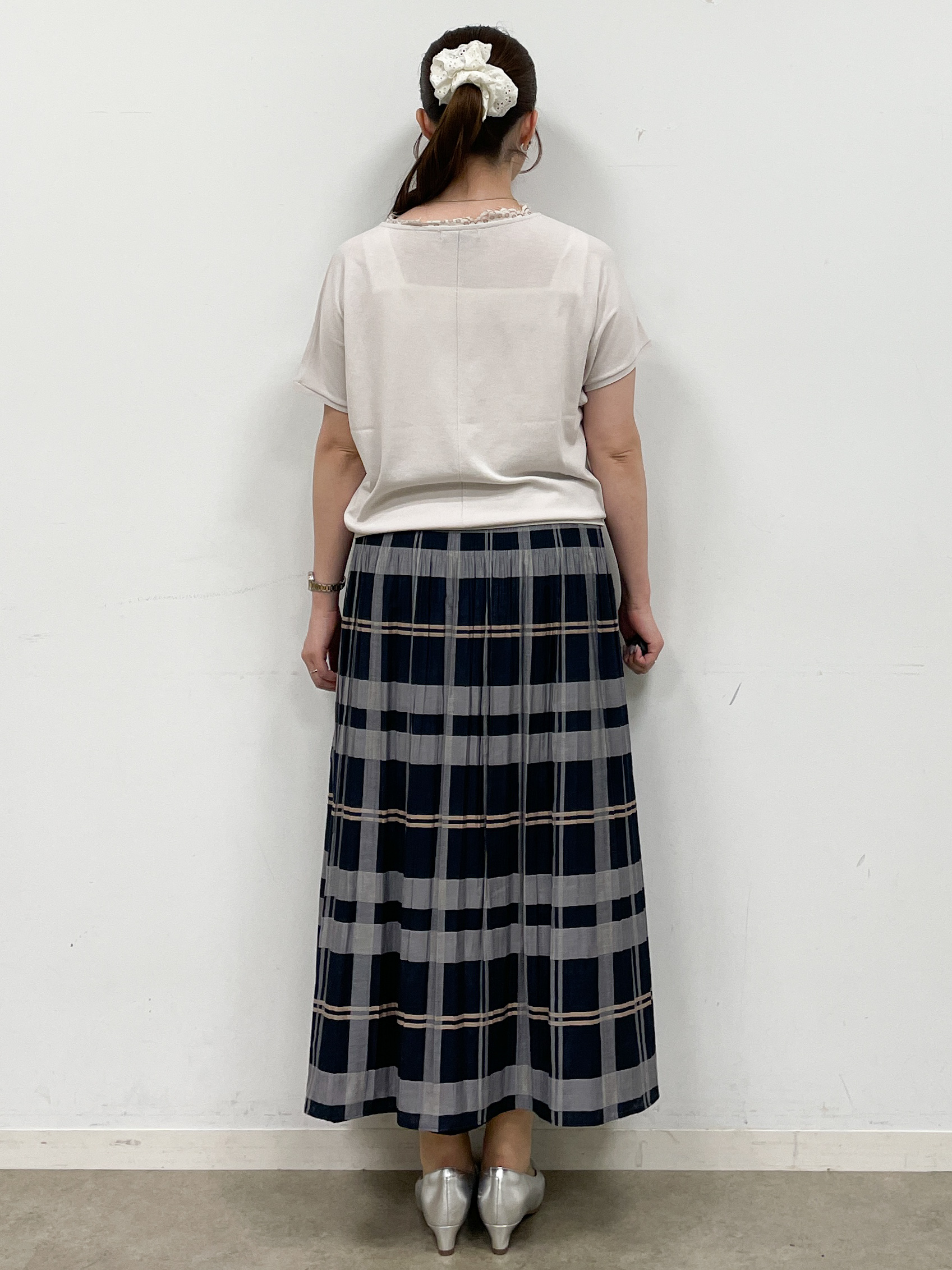 mikikoさんの「Reflect｜【リバーシブル／セットアップ／手洗い可】チェック柄フレアスカート」を使ったコーディネート