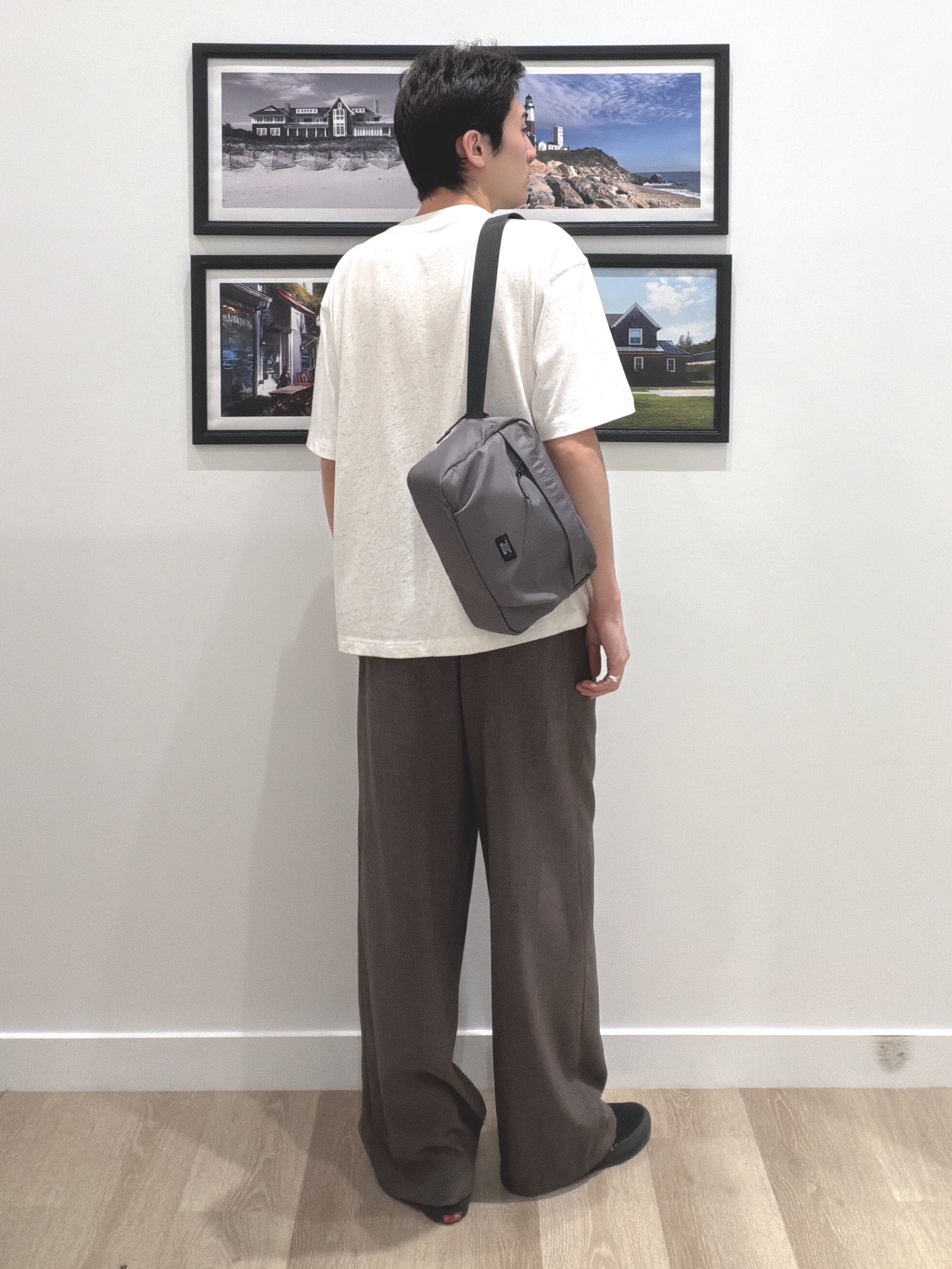 oikawaさんの「Dessin｜【ユニセックス/洗える】ネップロゴ刺繍Tシャツ」を使ったコーディネート